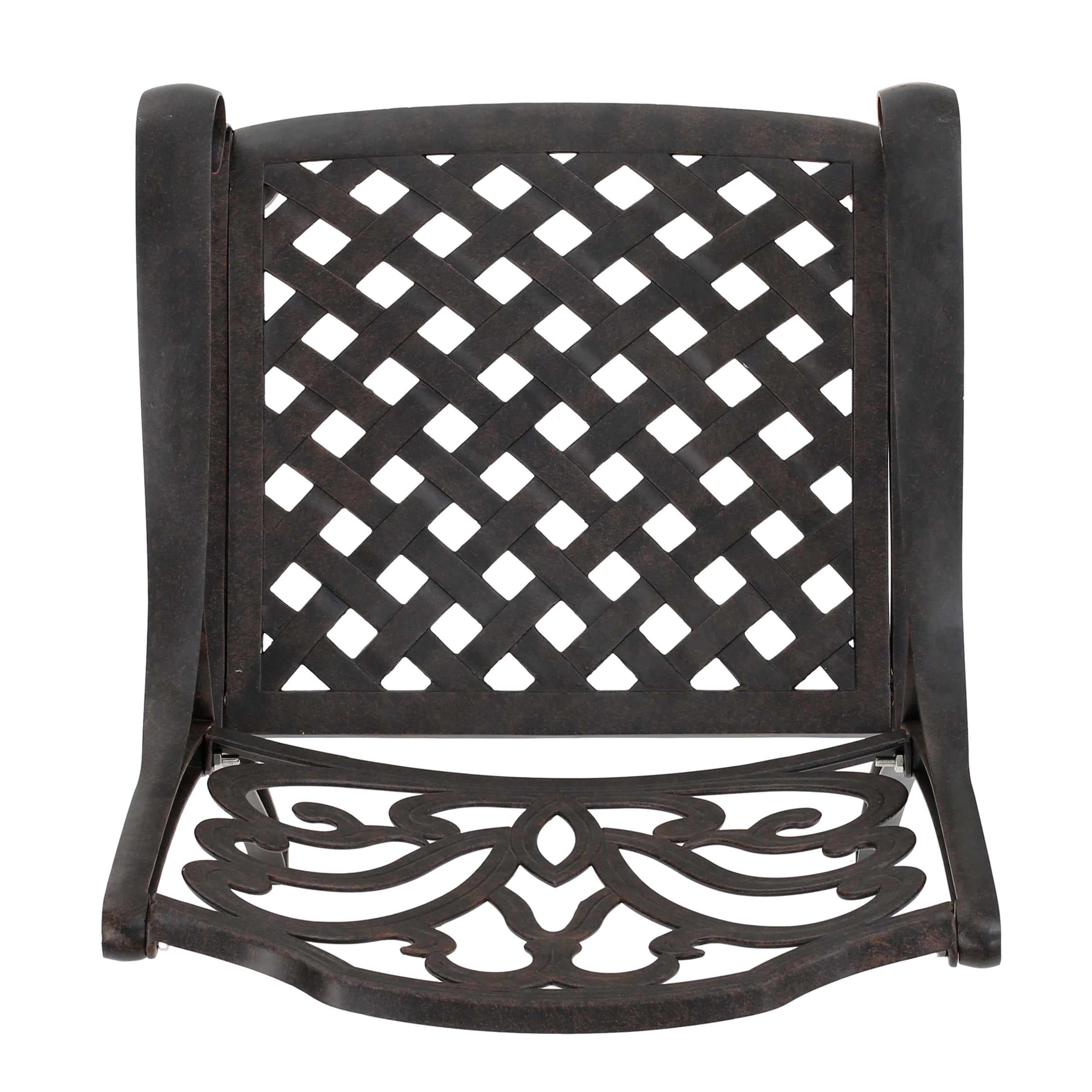 Montego Cast Aluminum Outdoor Dining Chairs in Bronze, Set of 2