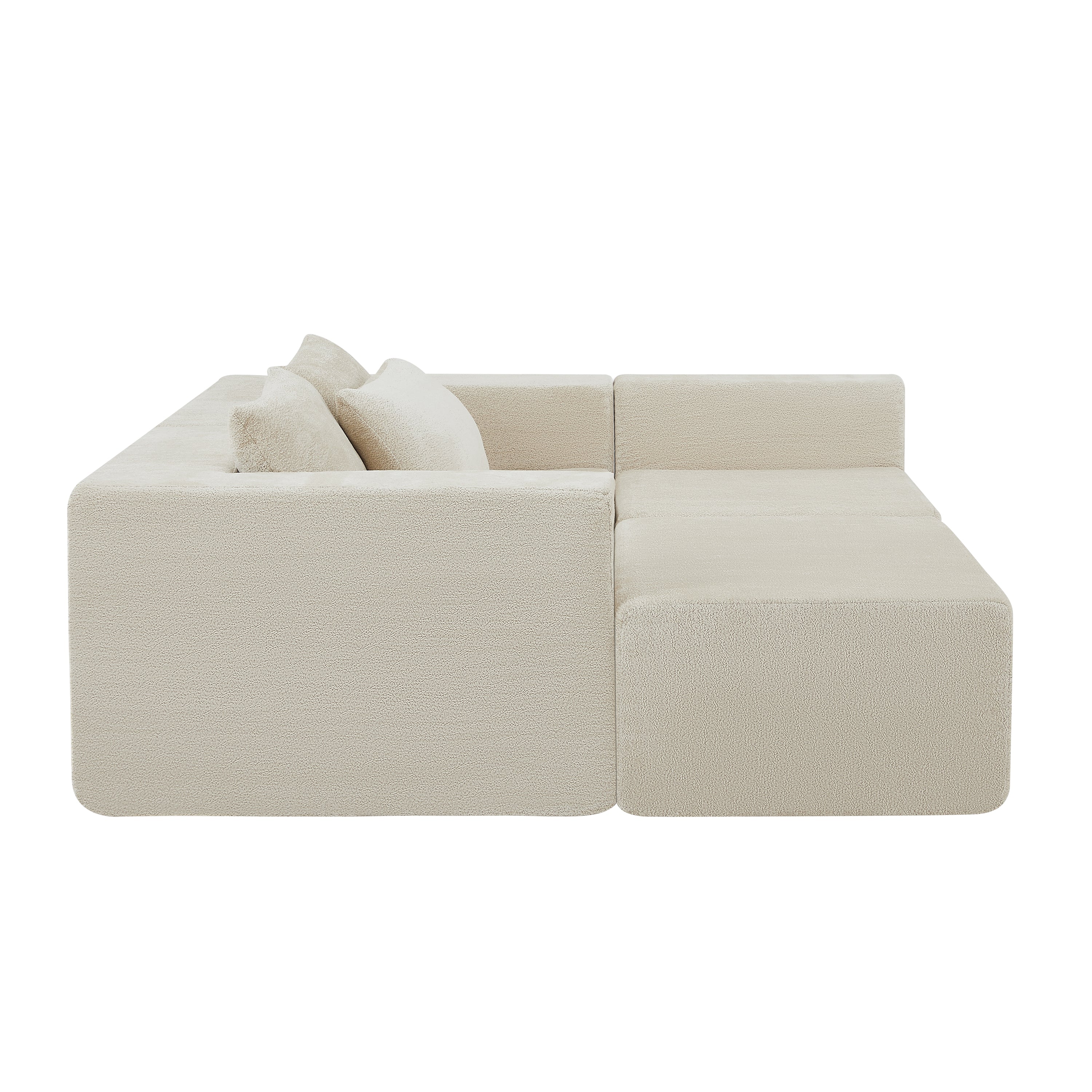 107" Compressed Sectional Sofa