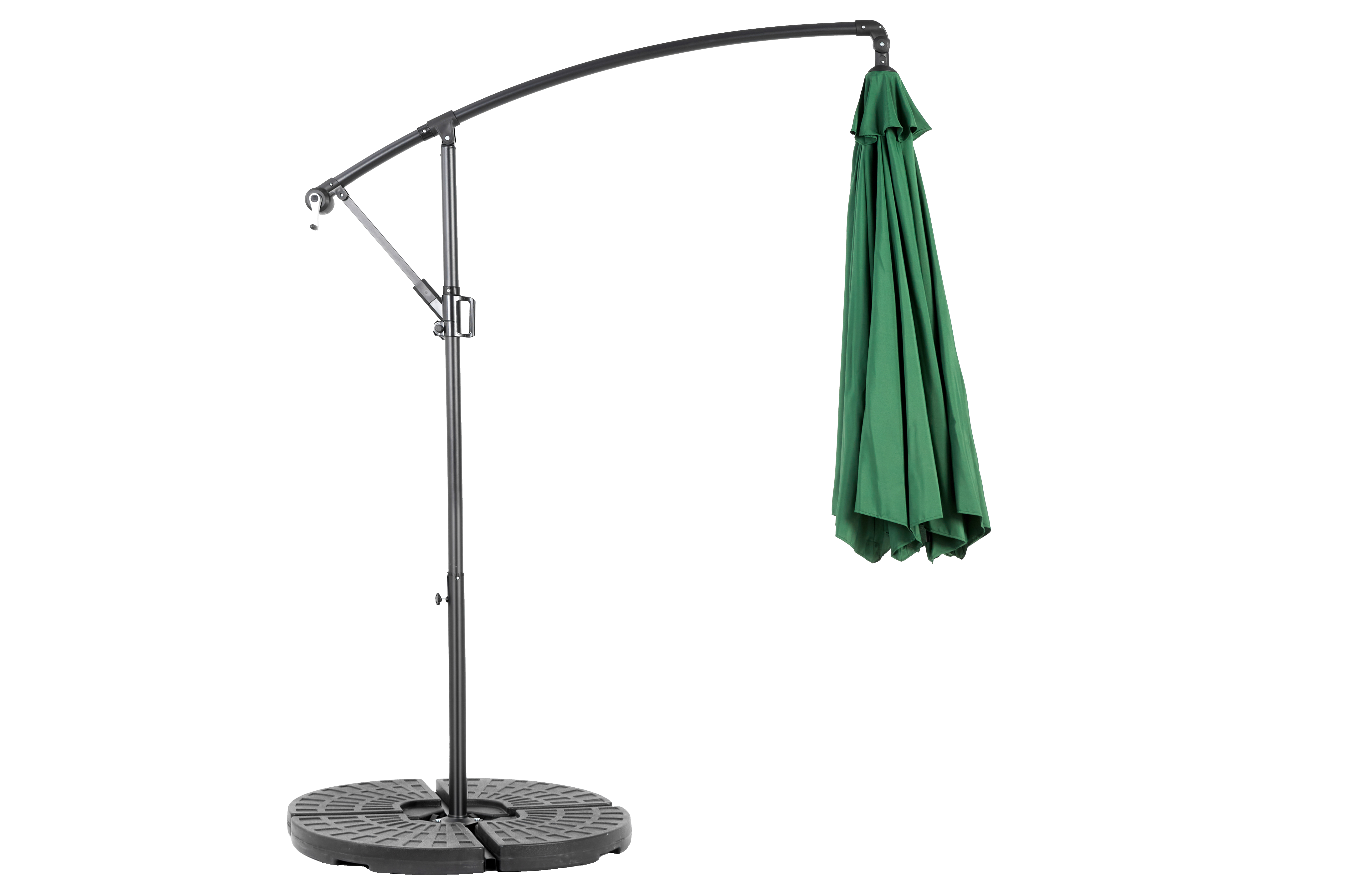 10' Offset Hanging Market Patio Umbrella w/Easy Tilt Adjustment, Base Not Included