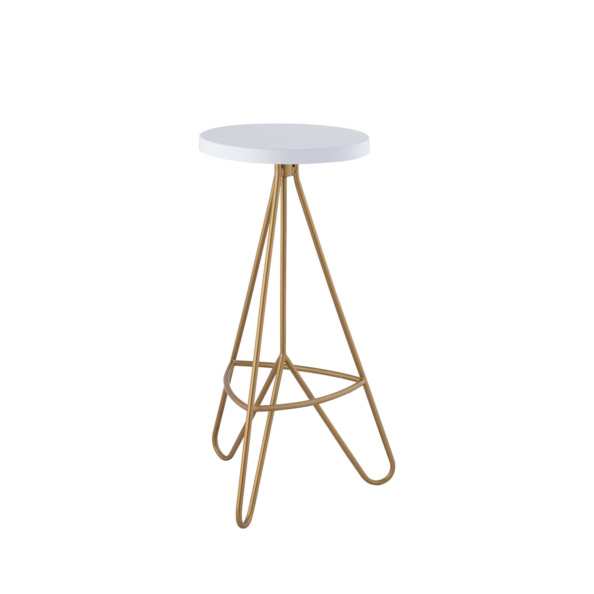 Trinity Modern Industiral Iron Tripod Backless Bar Stool