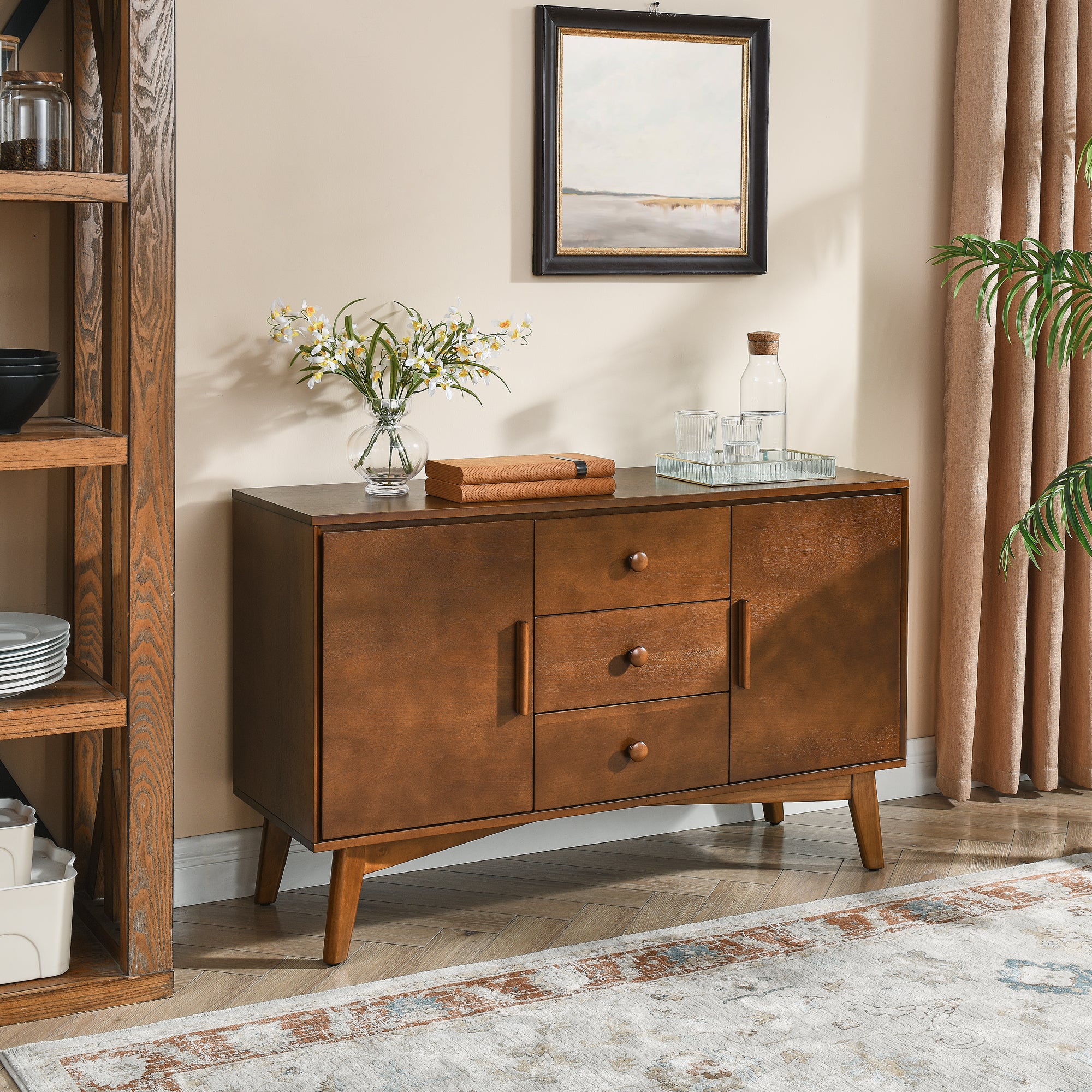 Mid-Century Modern Sideboard Buffet Storage Cabinet