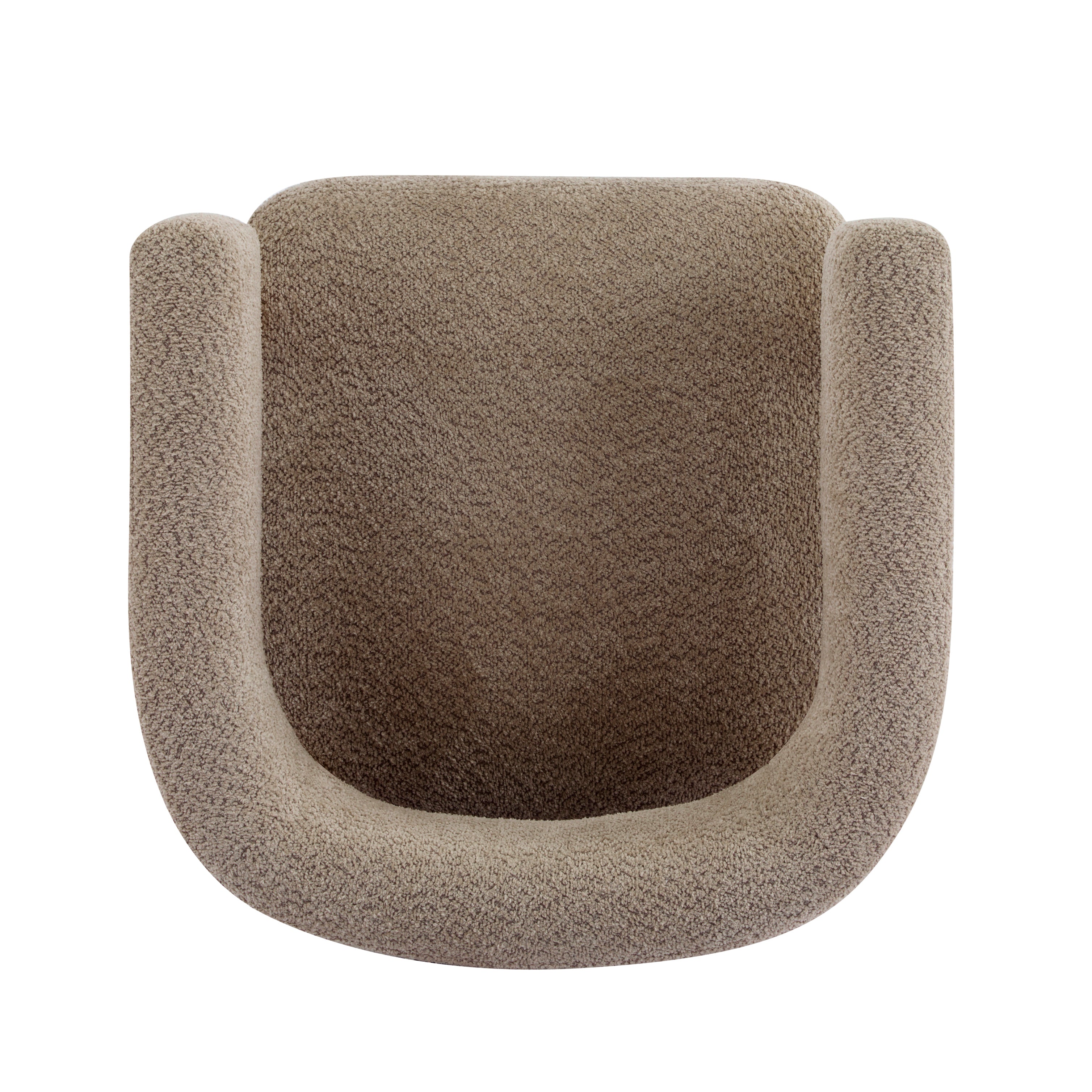 Boucle Upholstered Accent Arm Chair with Modern Wooden Frame