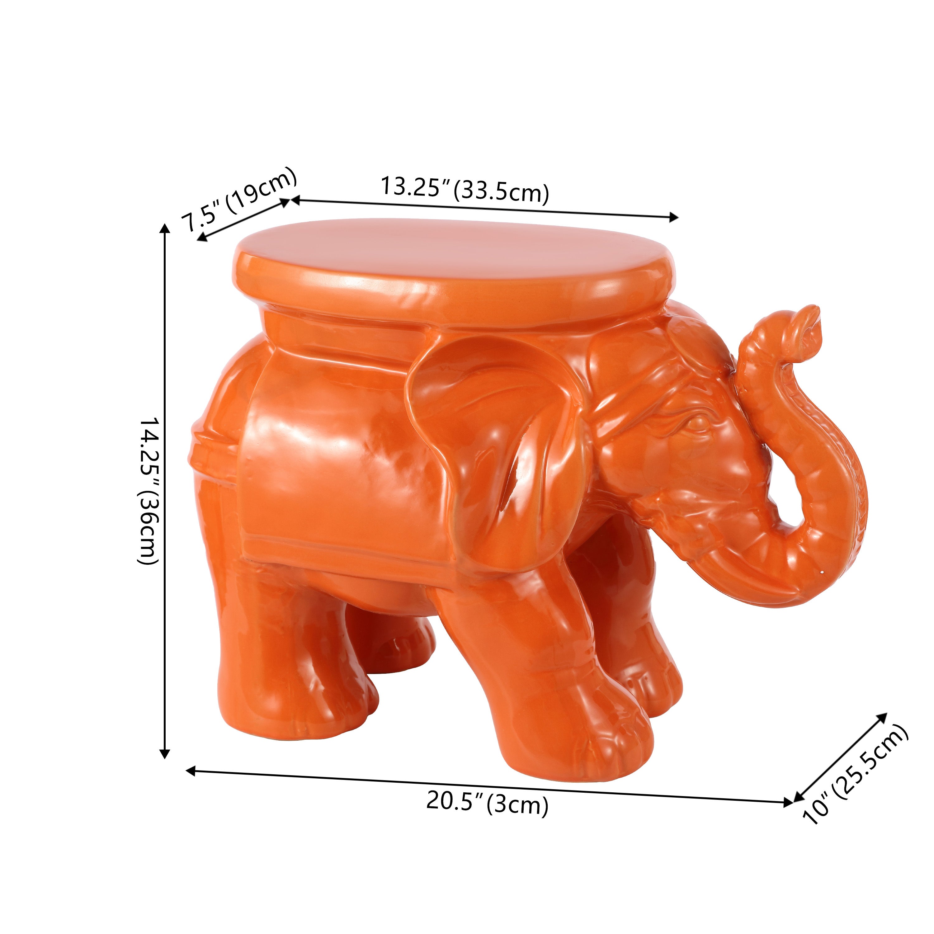 Elephant Ceramic Garden Stool
