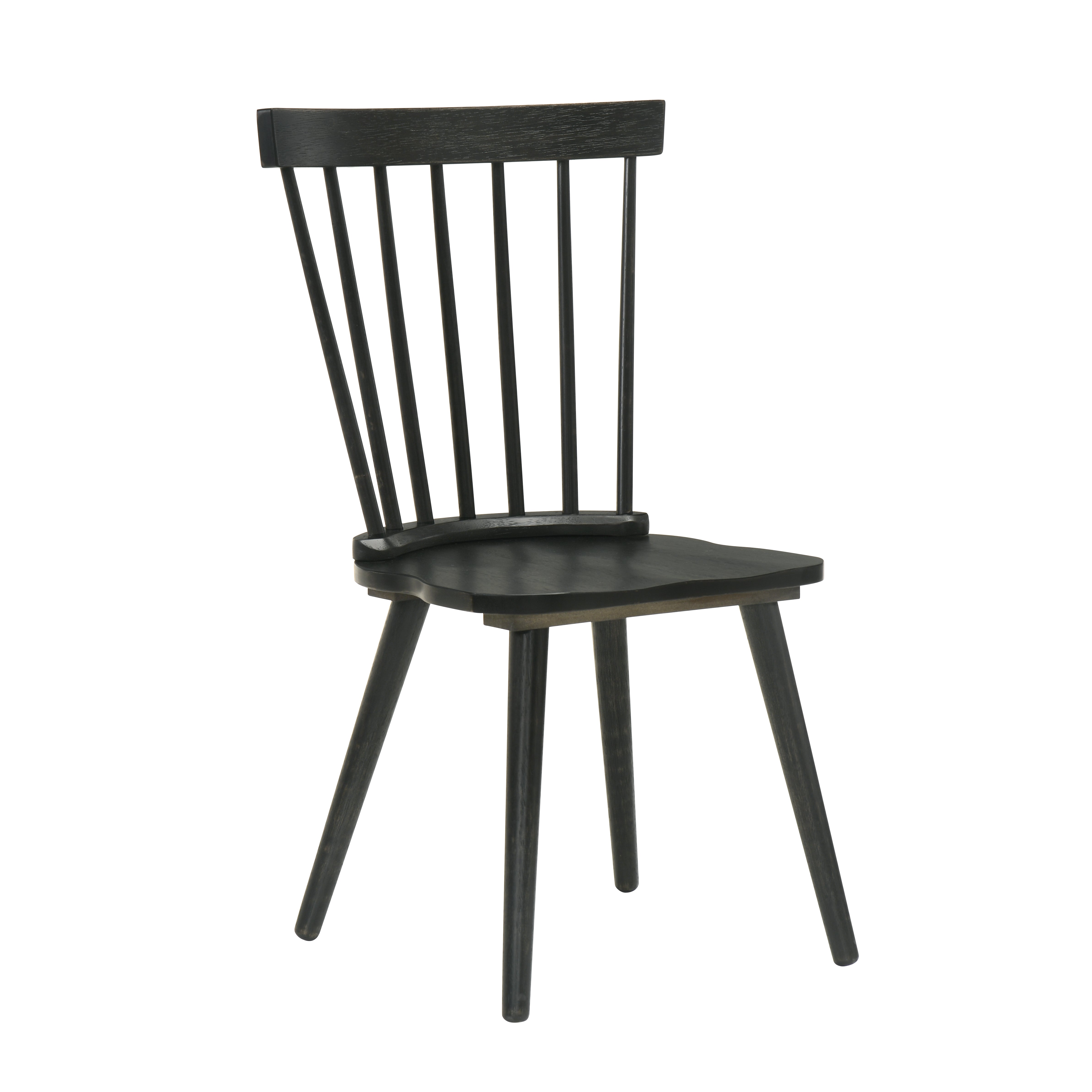 Modern Farmhouse Spindle Back Dining Chairs, Set of 2