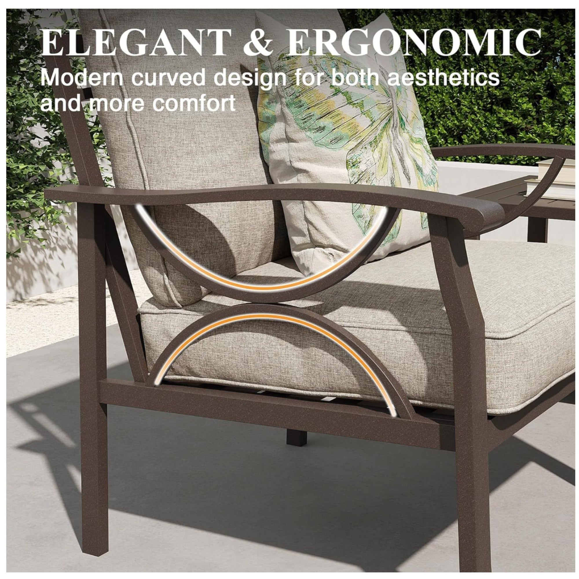 Marisol All-Weather Metal Armchairs, Set of 2