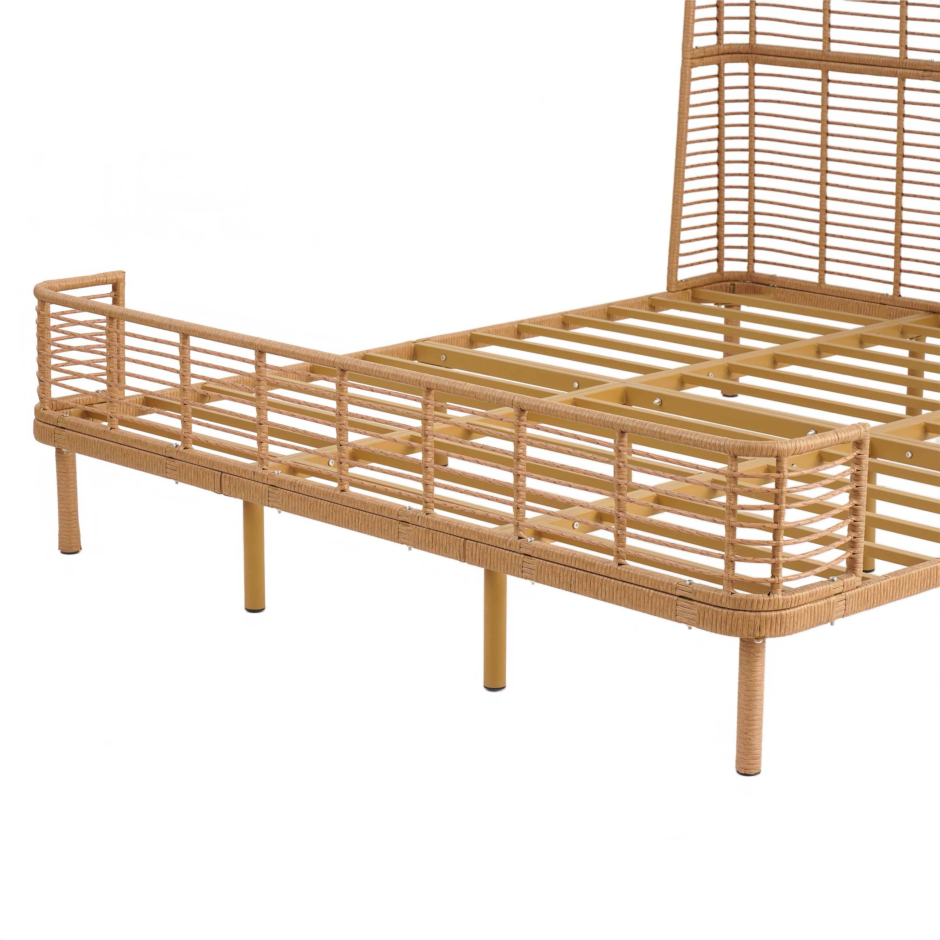 Wingback Rattan Bed