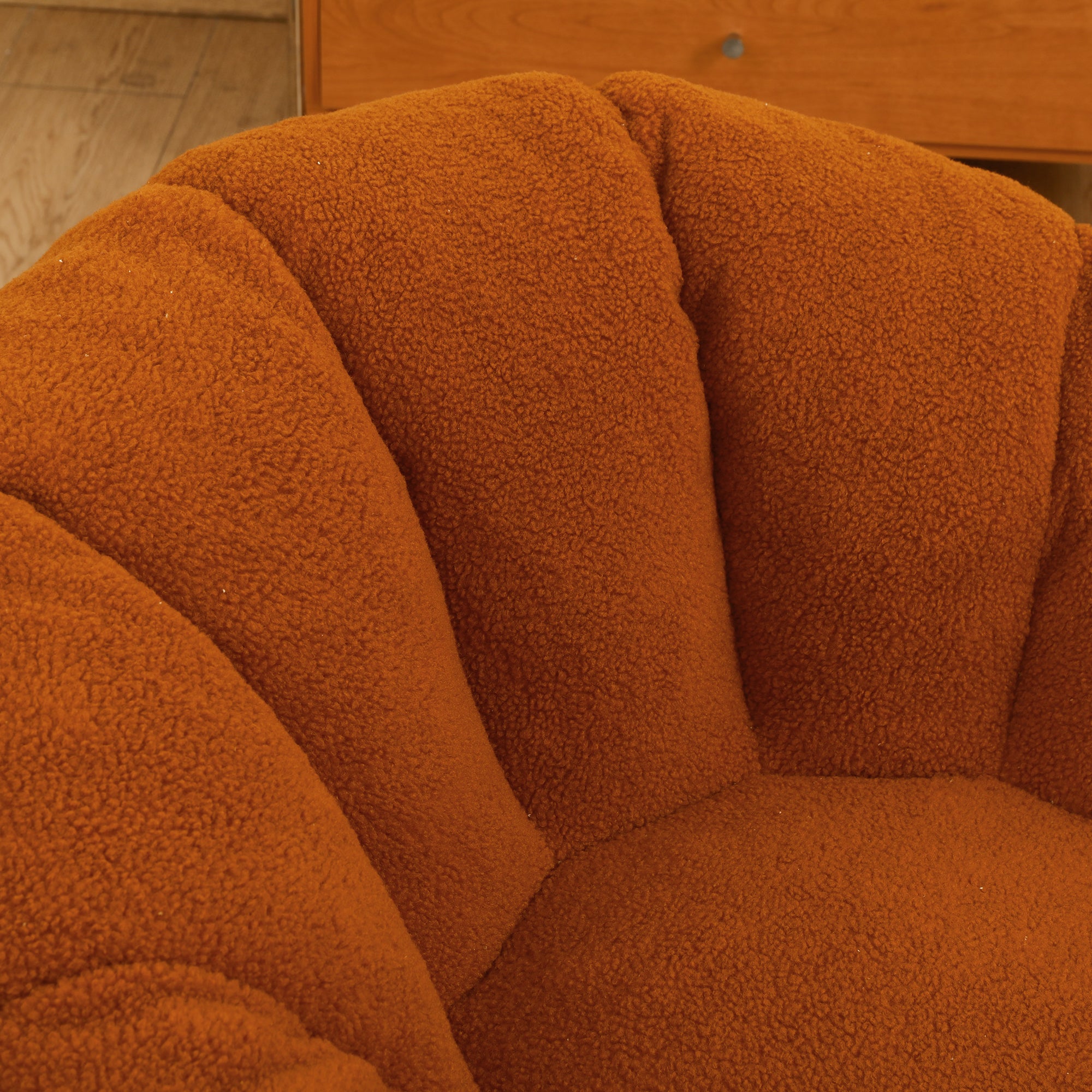 Plush Faux Fur Bean Bag Chair with Armrests