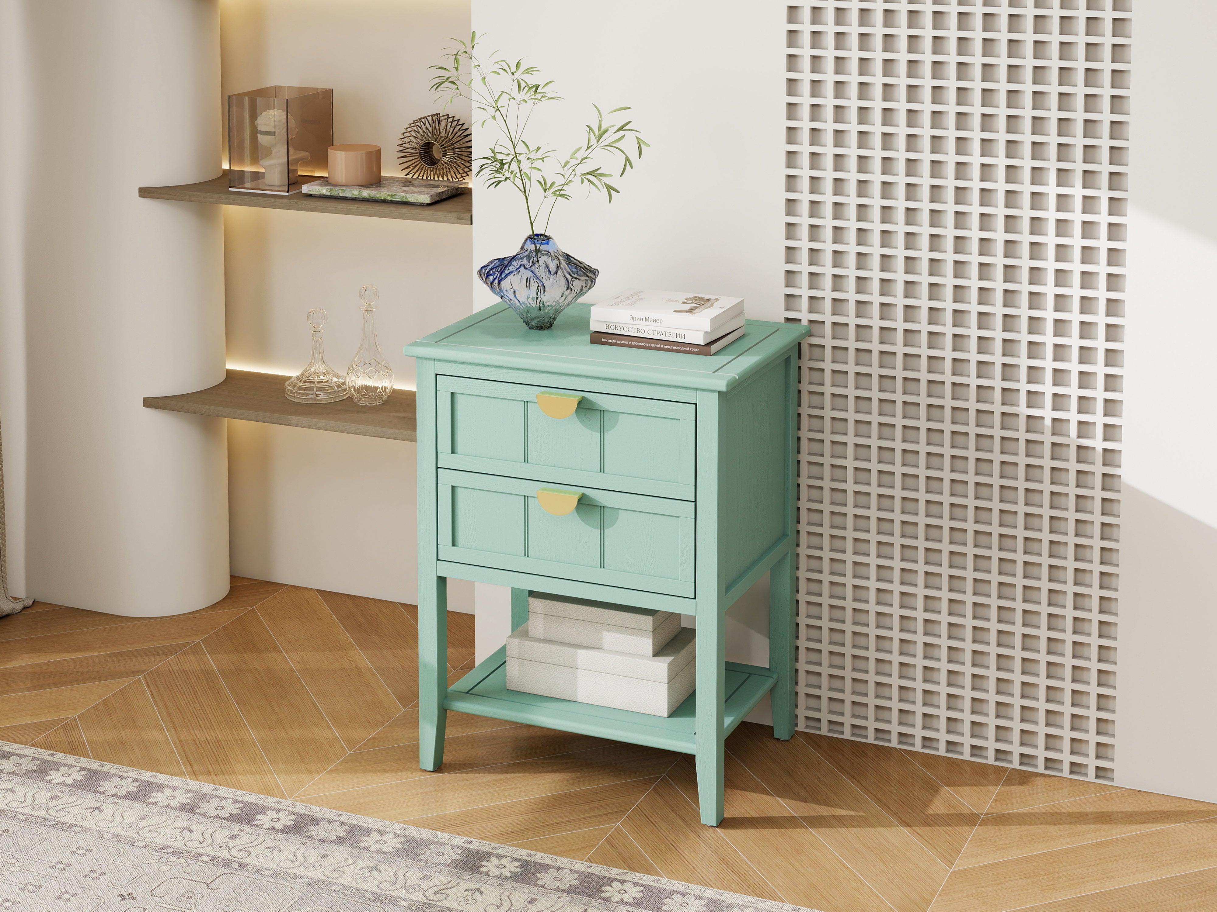 2 Drawer Side Table