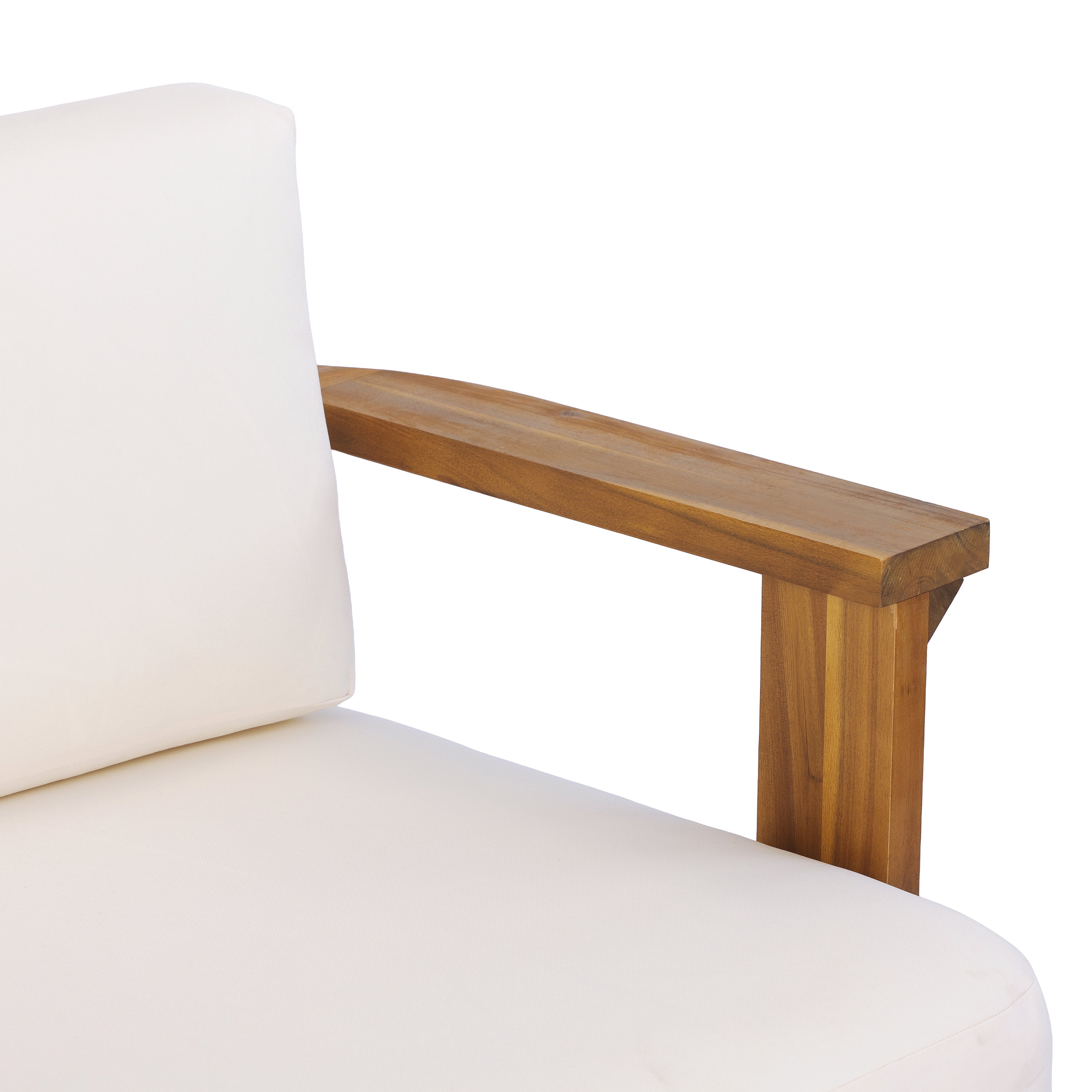 Kanso Acacia Wood Outdoor Patio Loveseat and Coffee Table