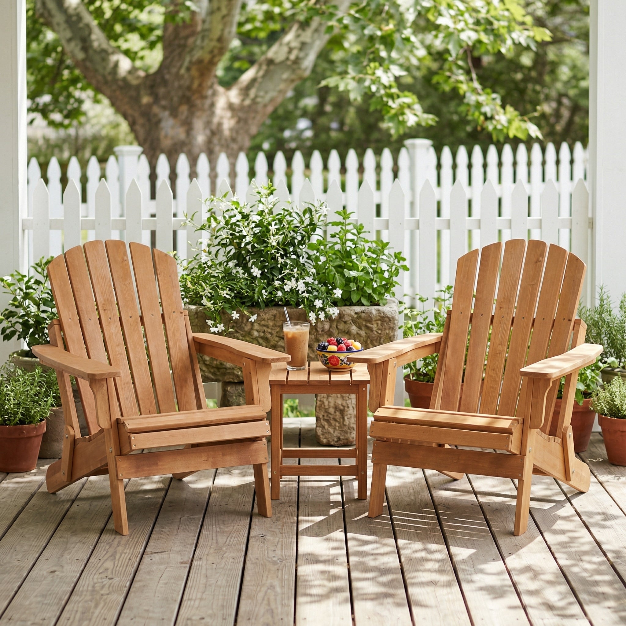 Oversized Wooden Outdoor Folding Adirondack Chair