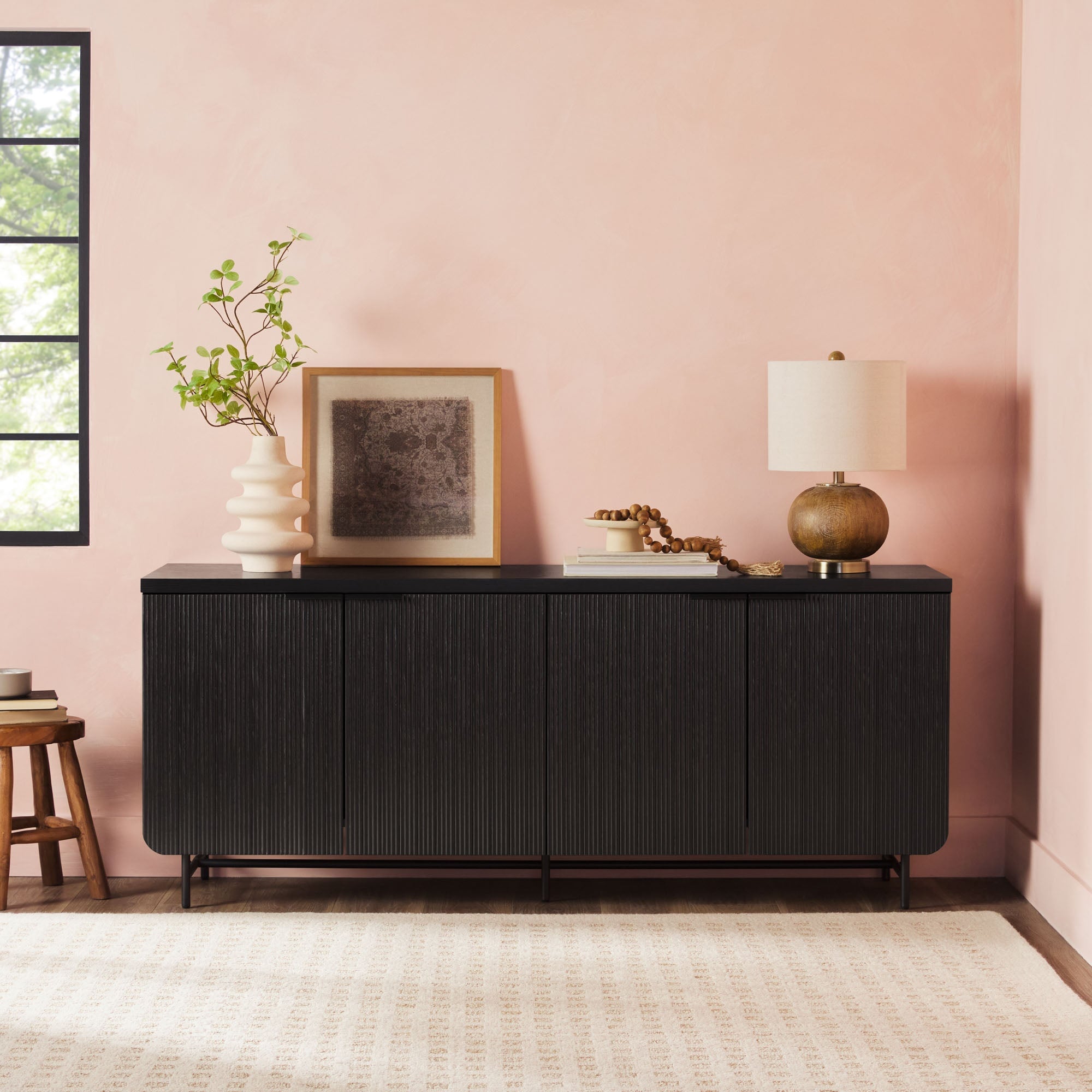 Mystified Sideboard with 4 Fluted Doors