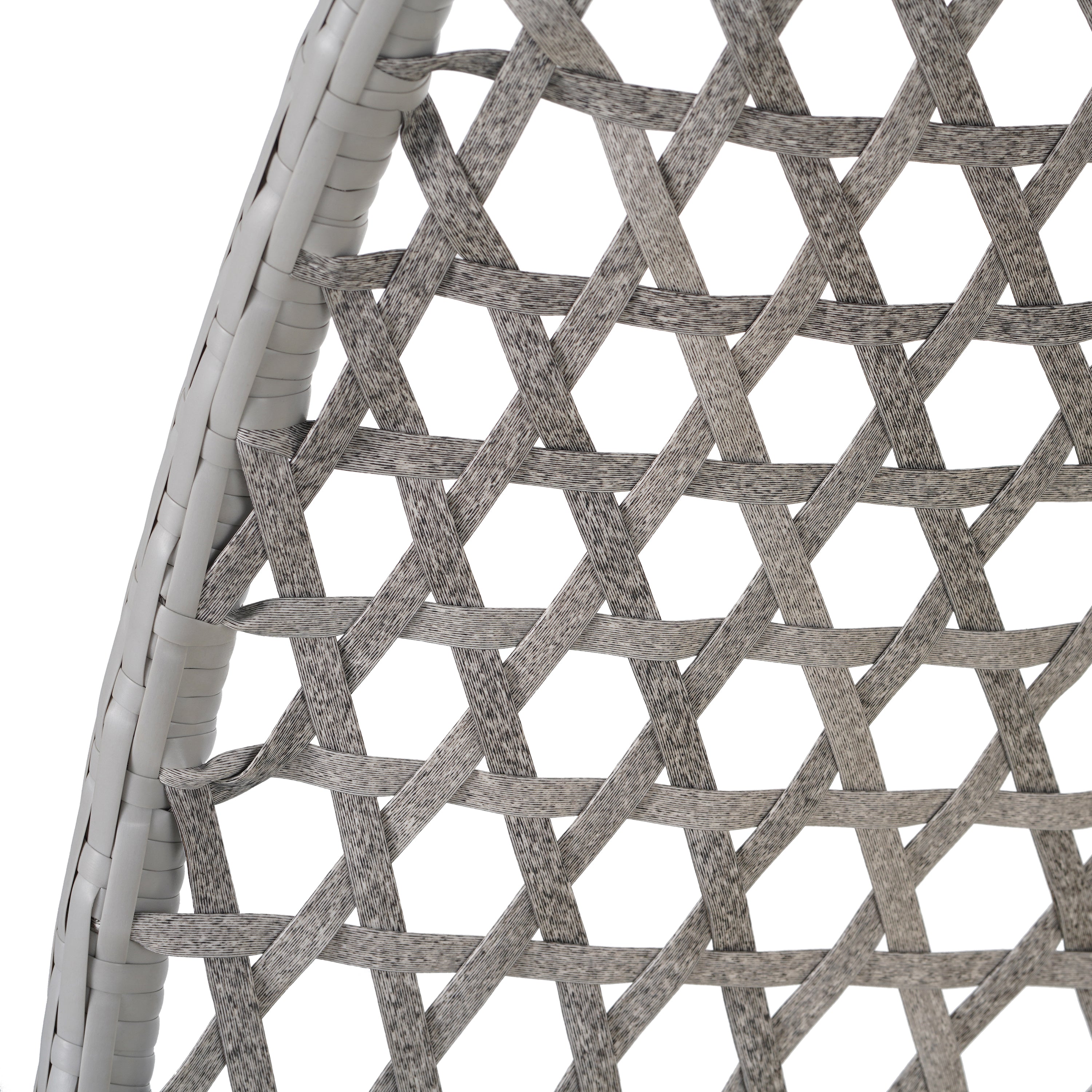 Hanging Swinging Egg Chair with Rattan Weaving, Base Included
