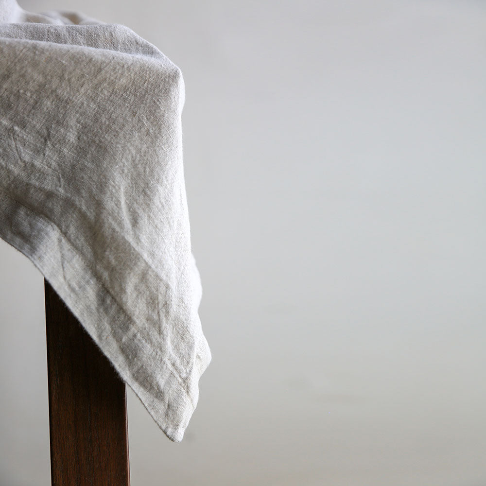 Handcrafted Linen Tablecloth in Natural, 70 x 108in