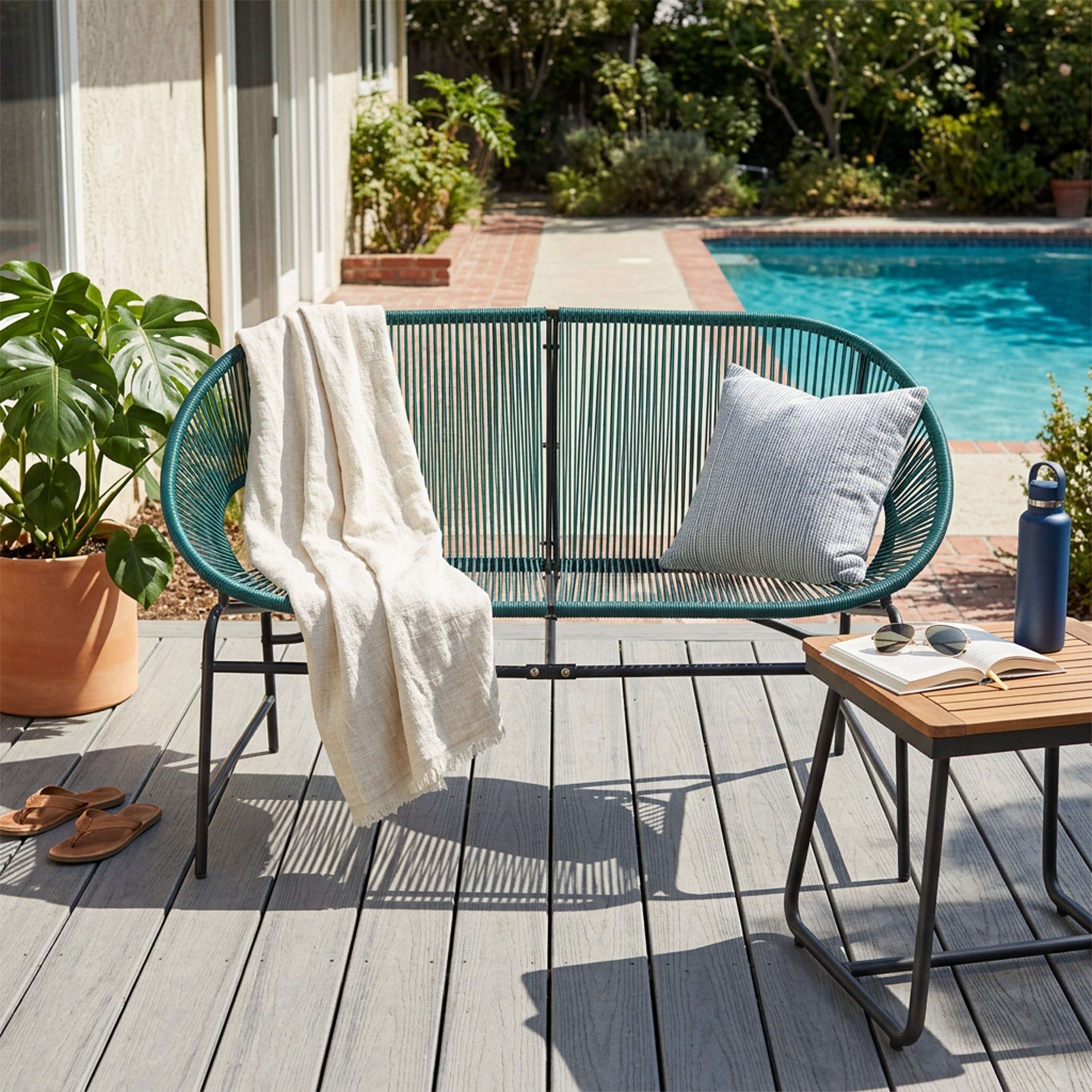 Nusa Outdoor Patio Wicker Loveseat