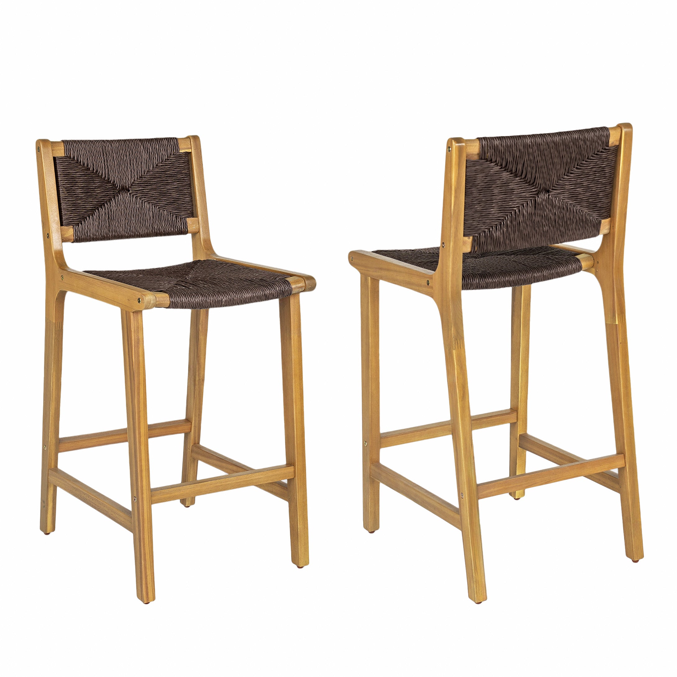 Catalina Acacia Wood Outdoor Armless Barstool
