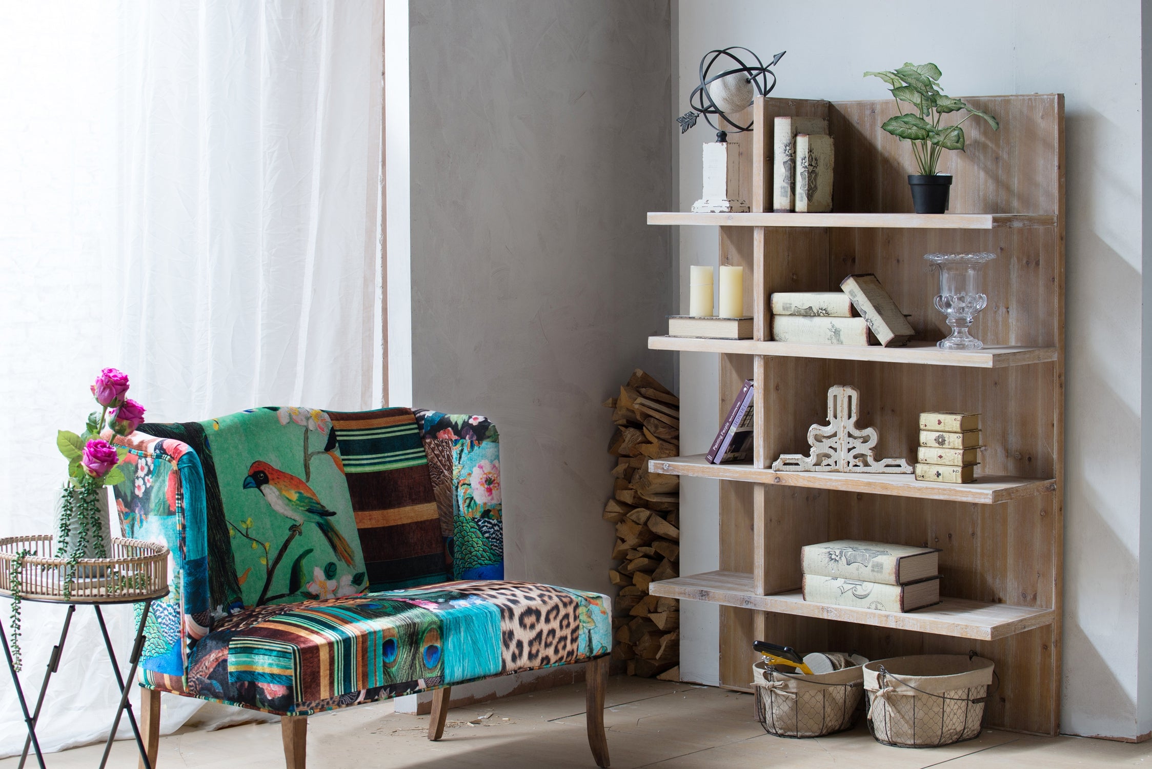 Vesta Bird Collage Print Settee