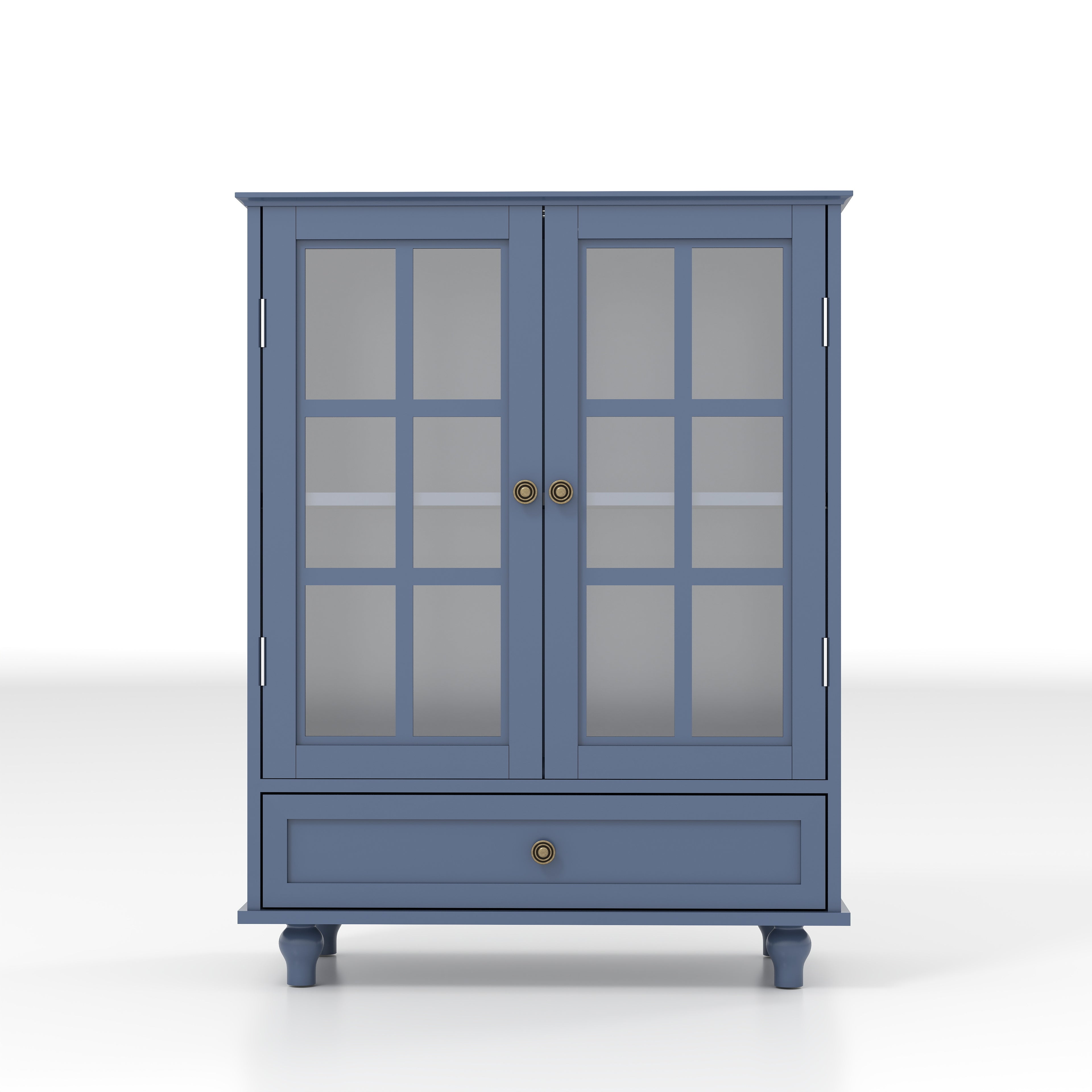 Double Glass Door Accent Cabinet