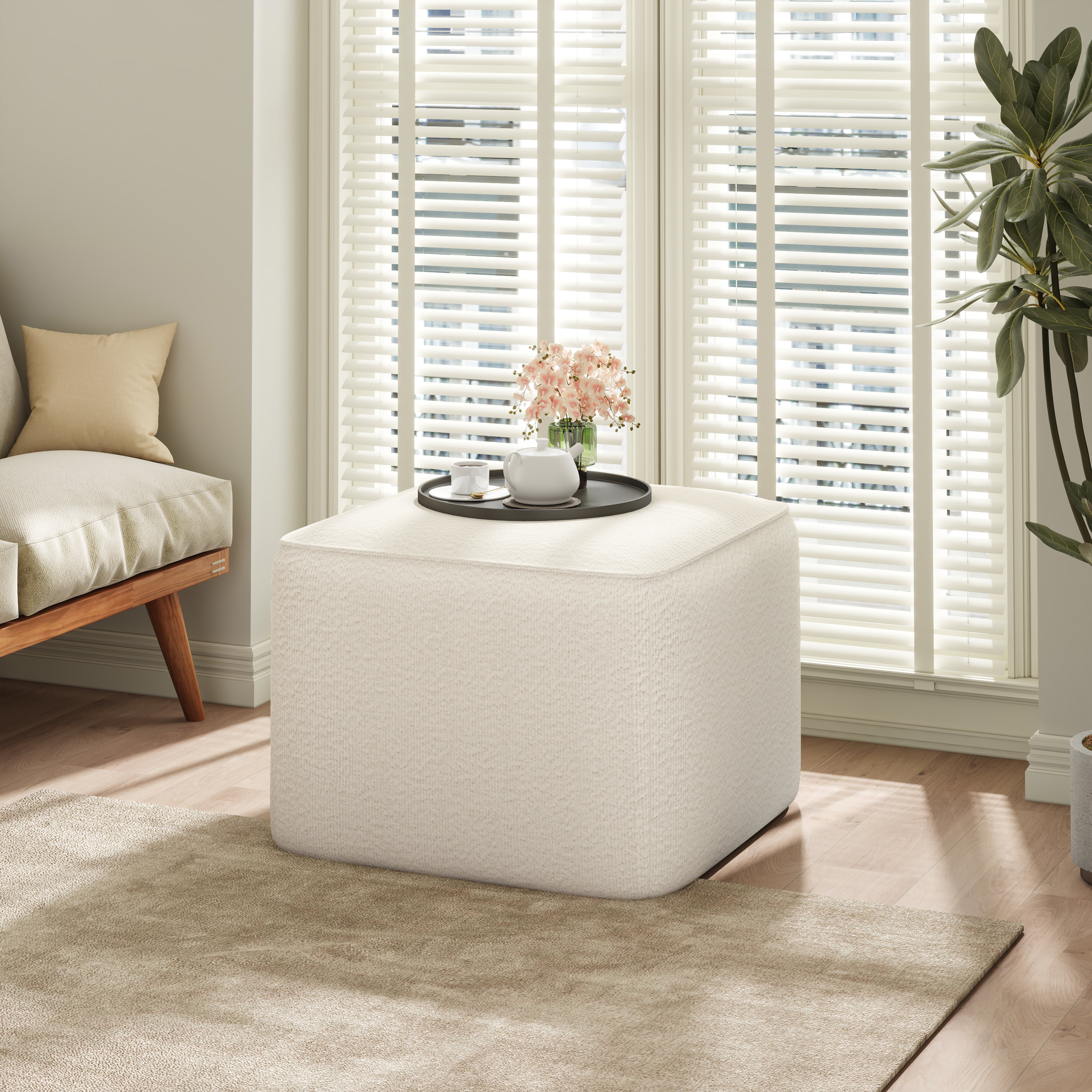 Upholstered Square Ottoman