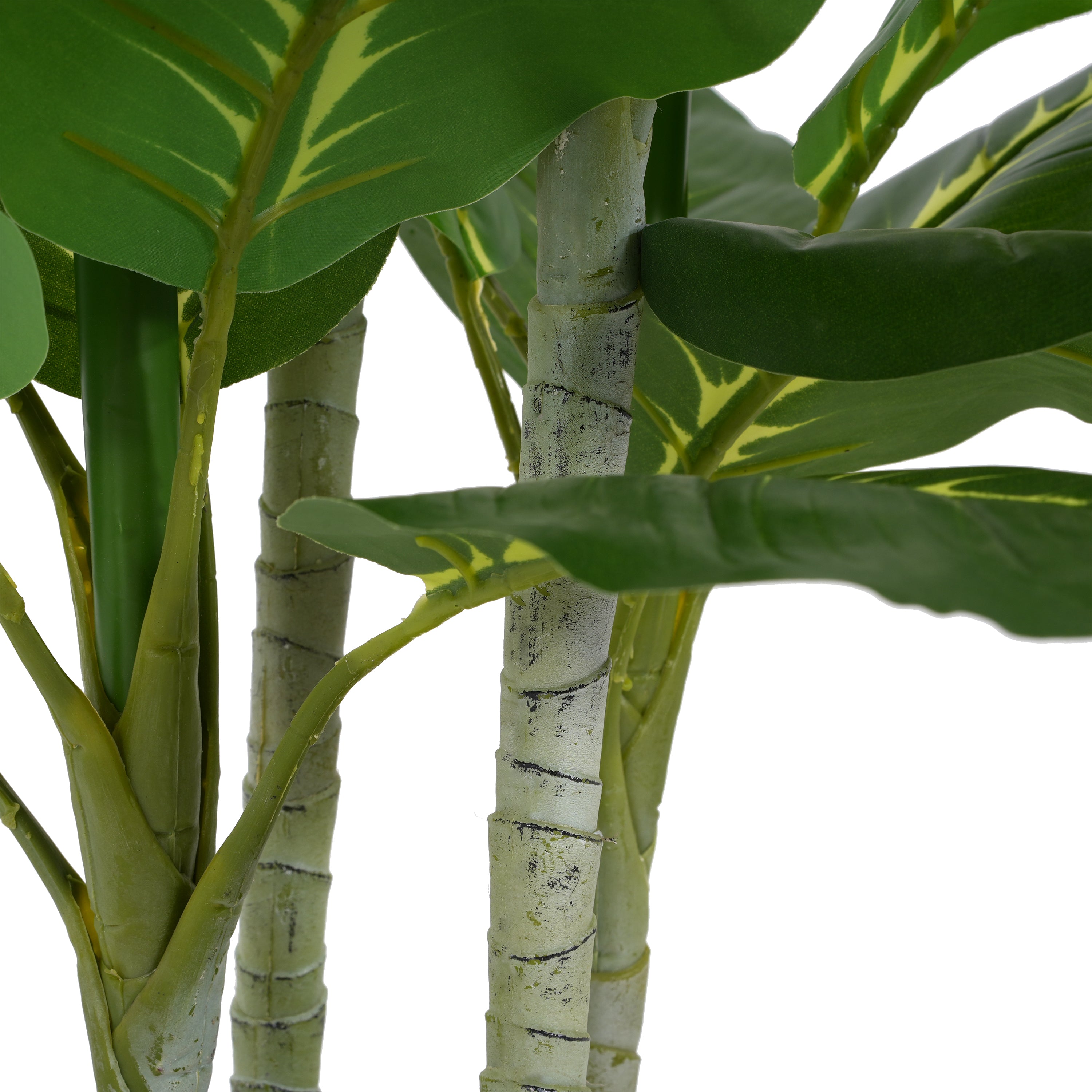 42" Artificial Dieffenbachia Plant with Black Plastic Pot