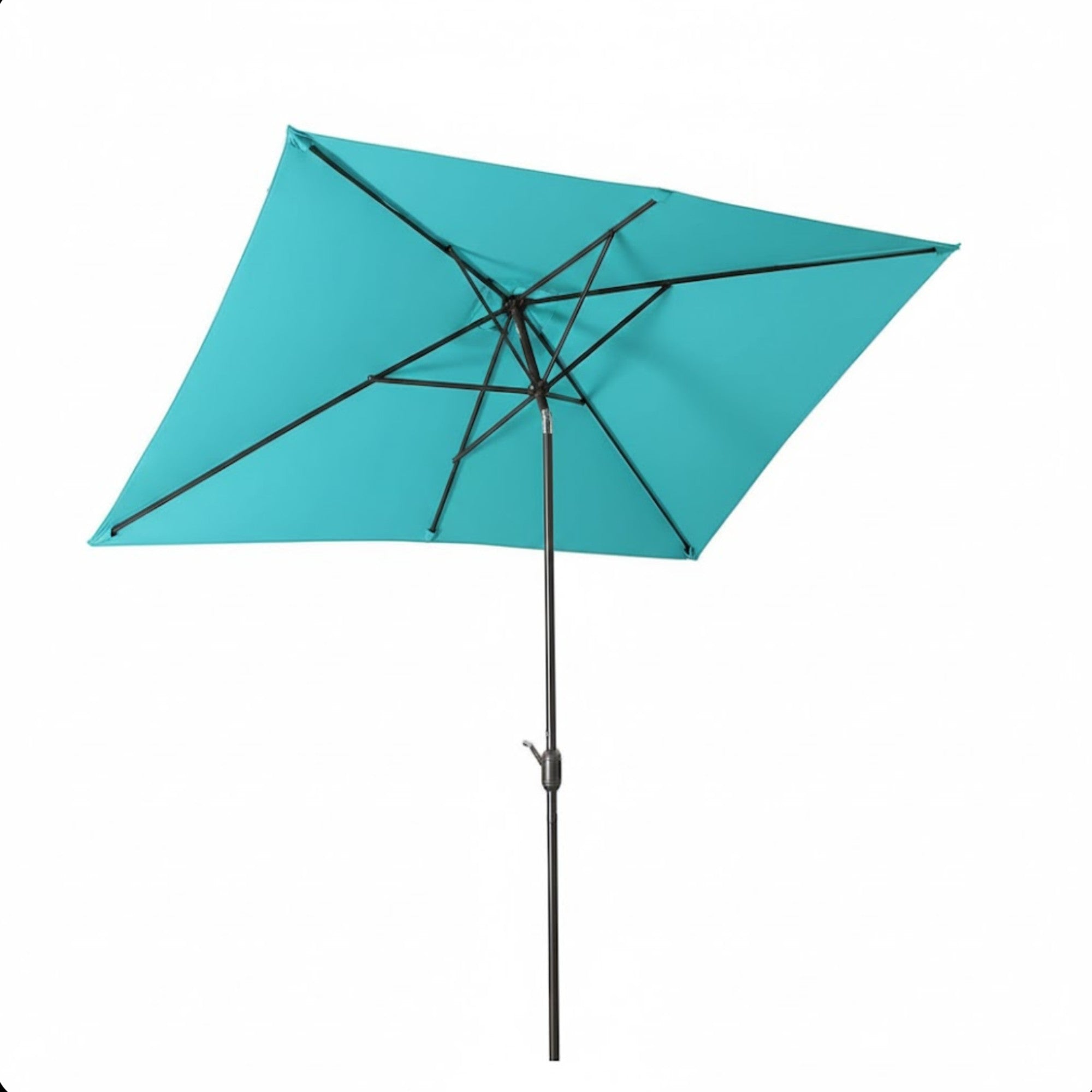 6.5 x 10 ft Rectangular Patio Umbrella with Crank, Base Not Included