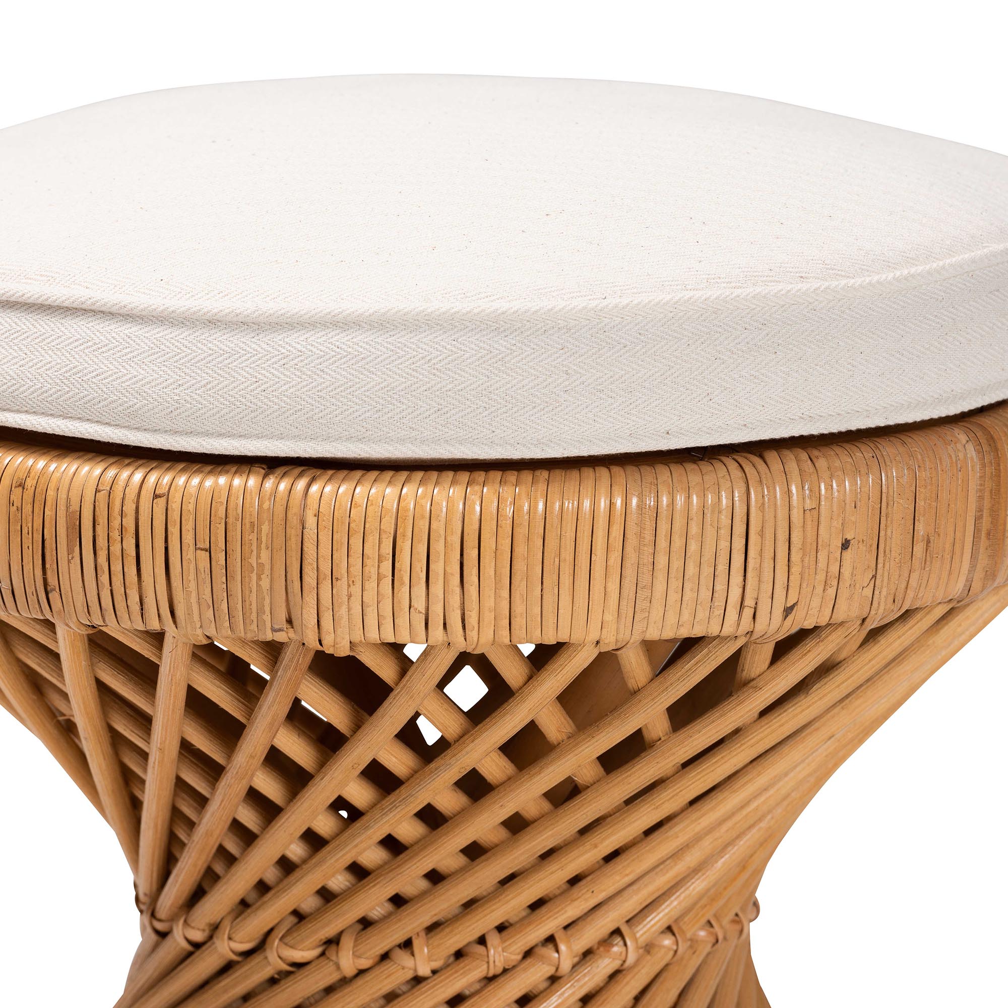 Jolie Rattan Footstool