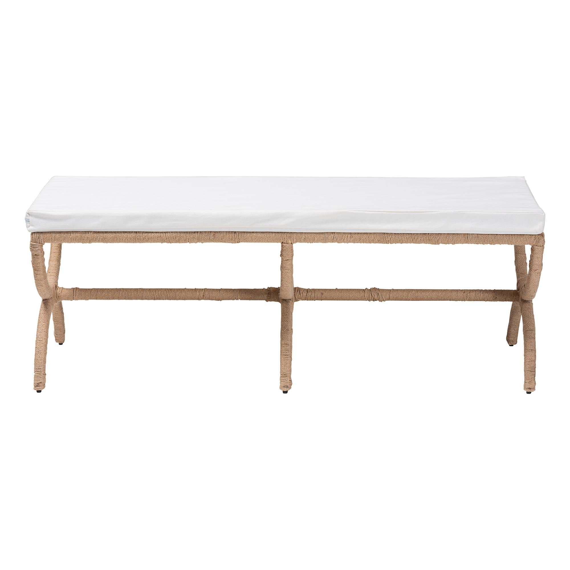 Anya Natural Jute Accent Bench