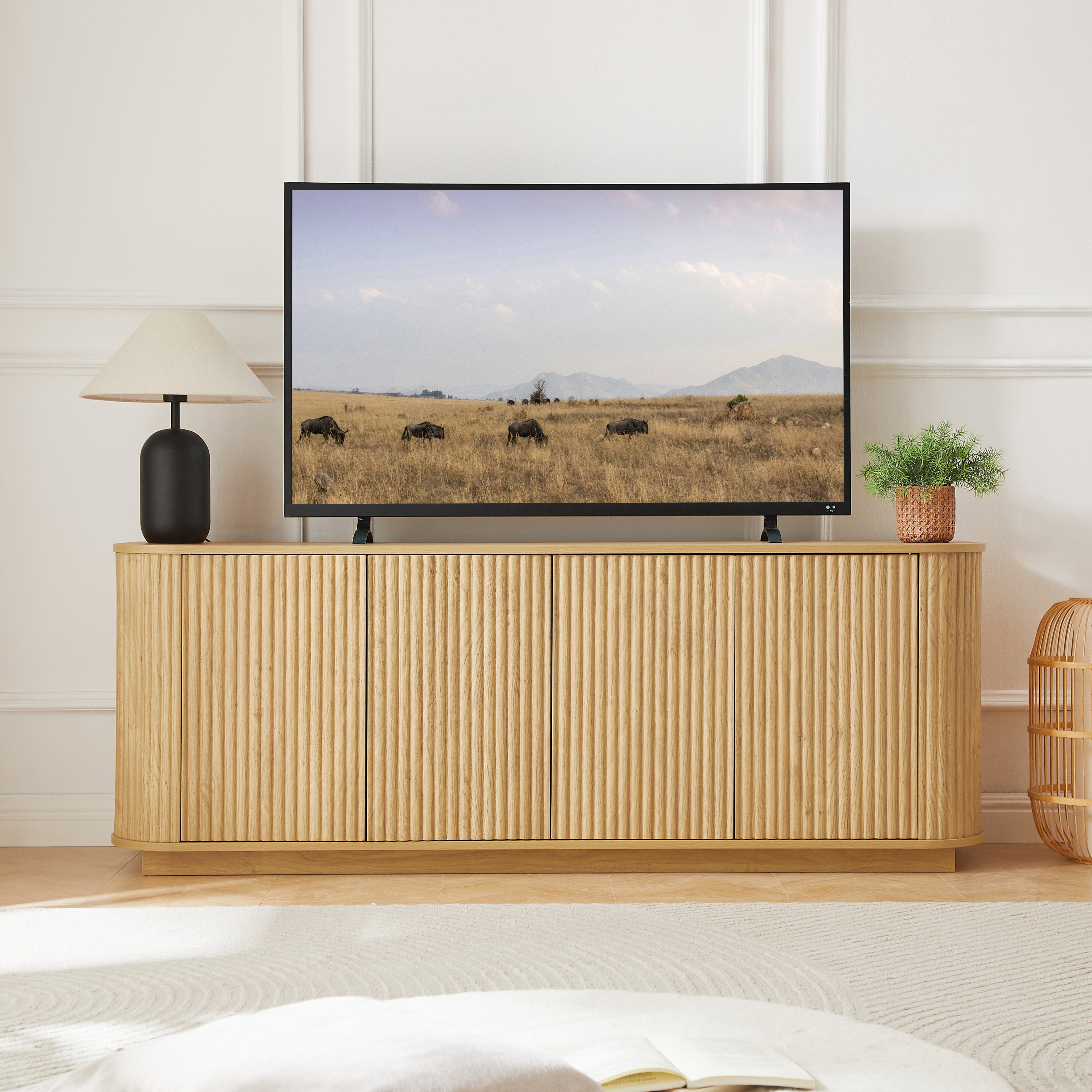 Fluted TV Stand