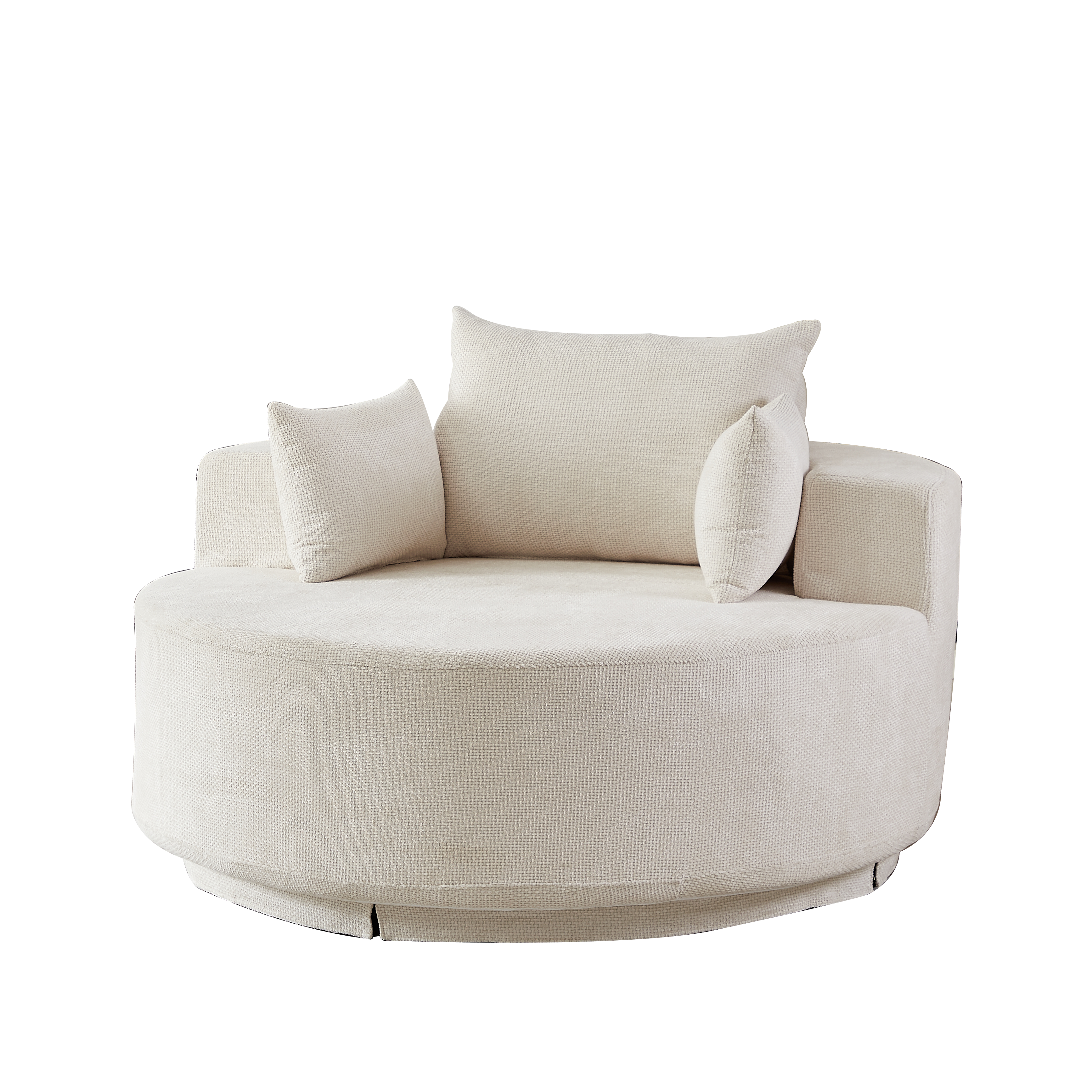 Oversized Chenille Swivel Lounge Chair