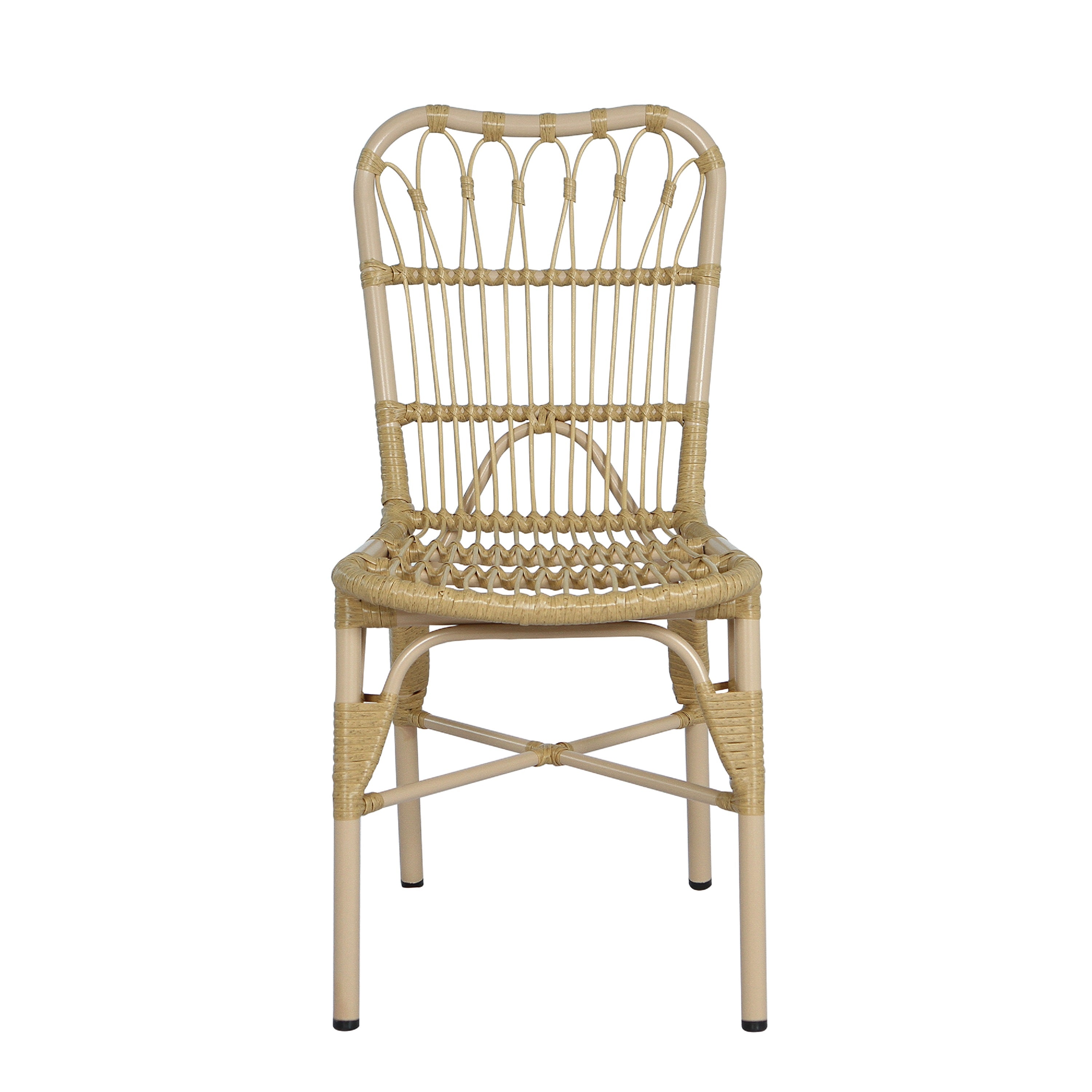 Outdoor Rattan Patio Dining Chairs, Set of 2
