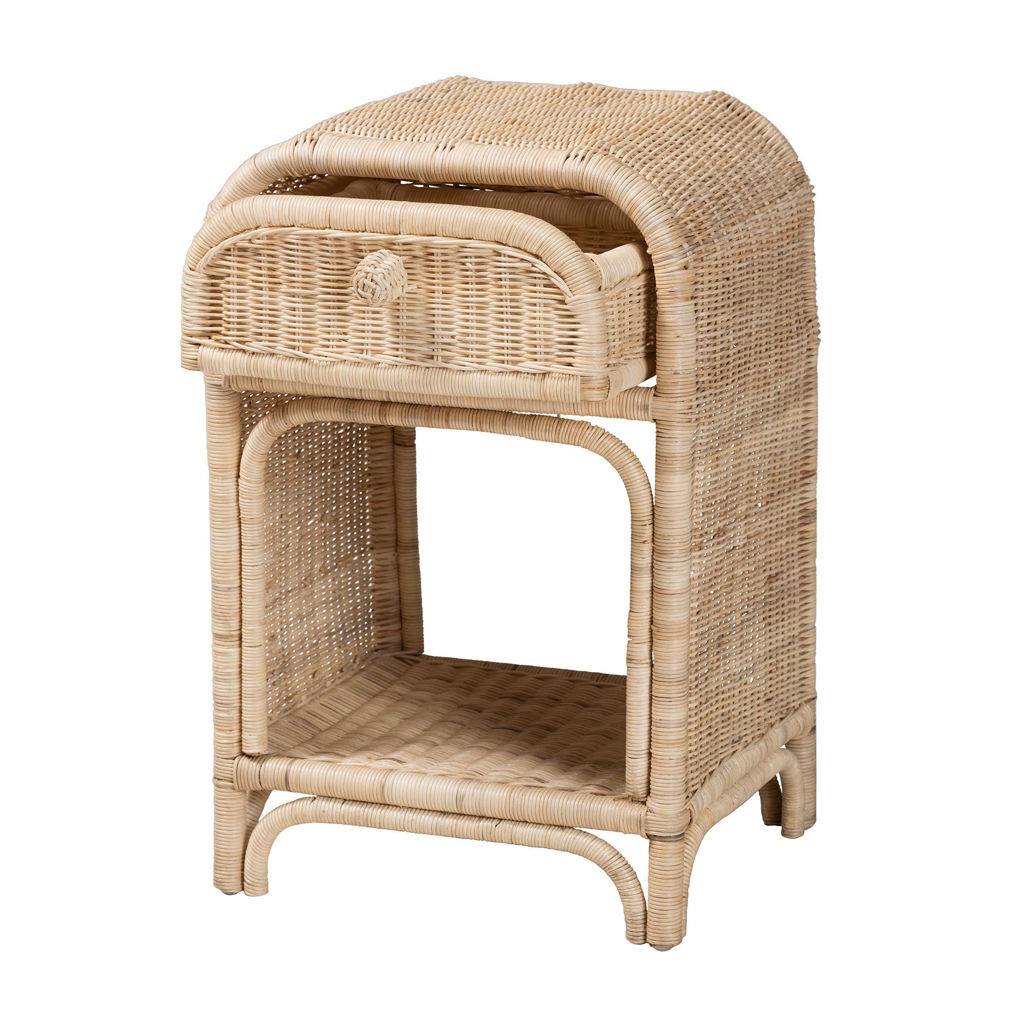 Santana Rattan 1-Drawer Nightstand