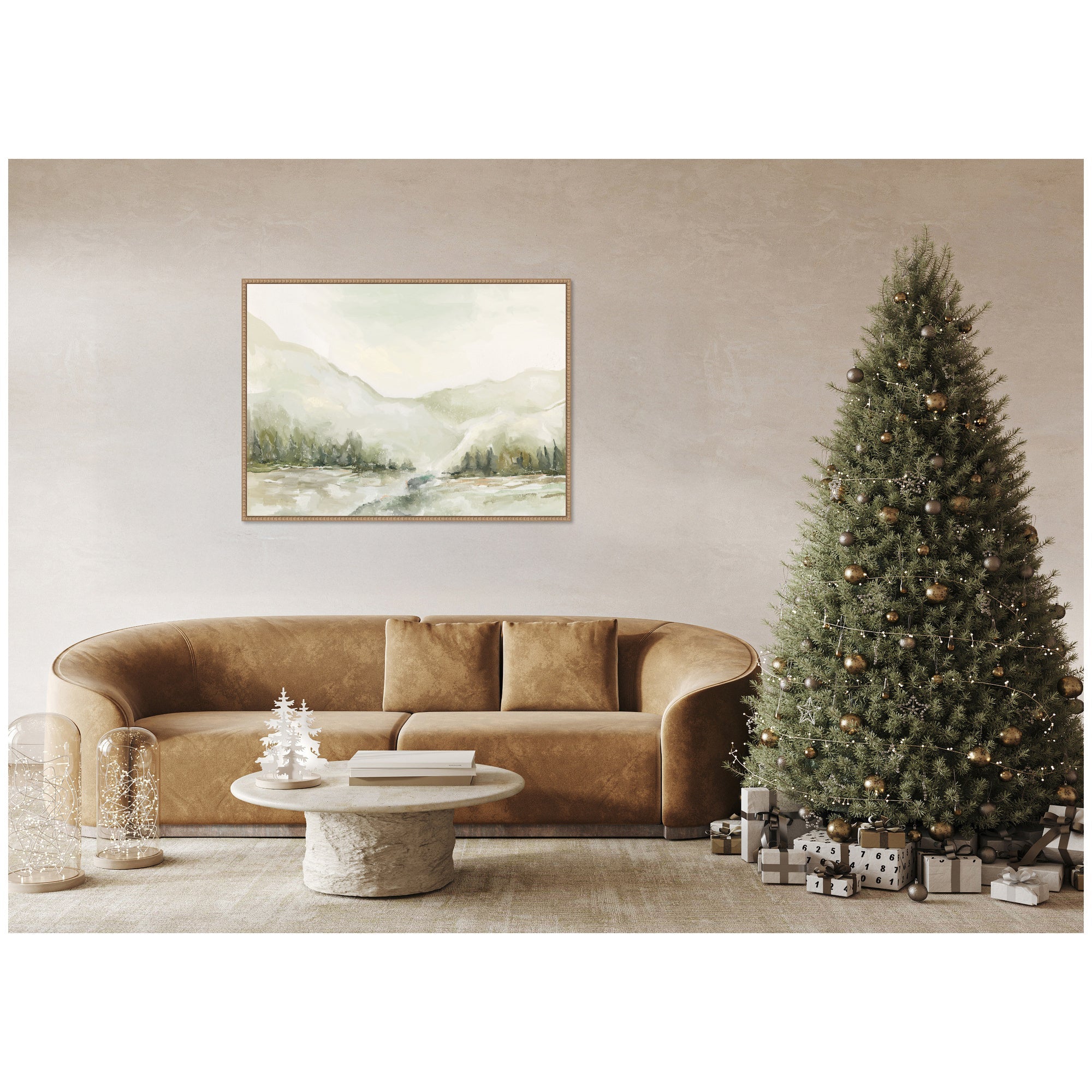 Sylvie Winter Landscape 6 Framed Canvas by Annie Quigley