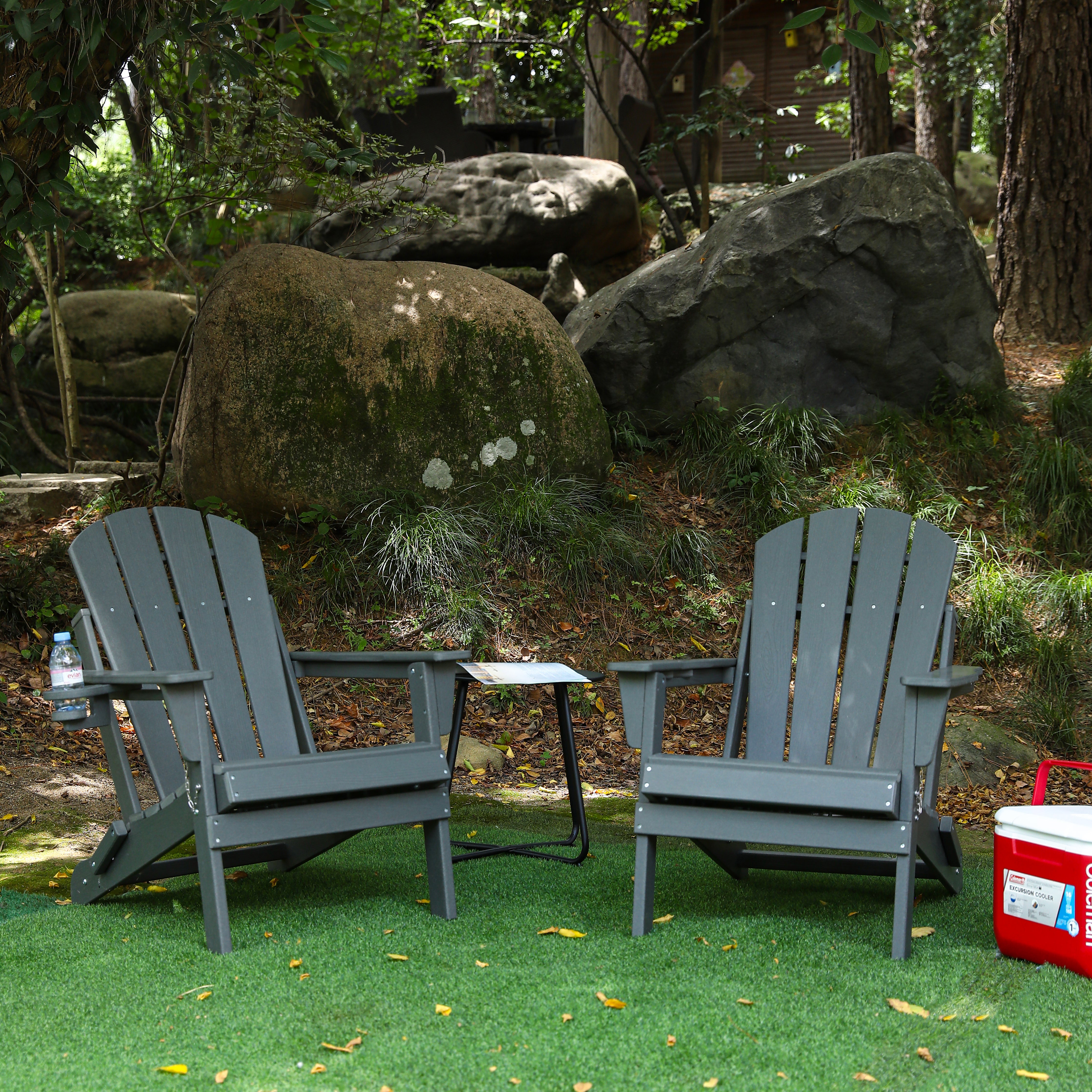 Composite Folding Adirondack Chair with Dual Cup Holder