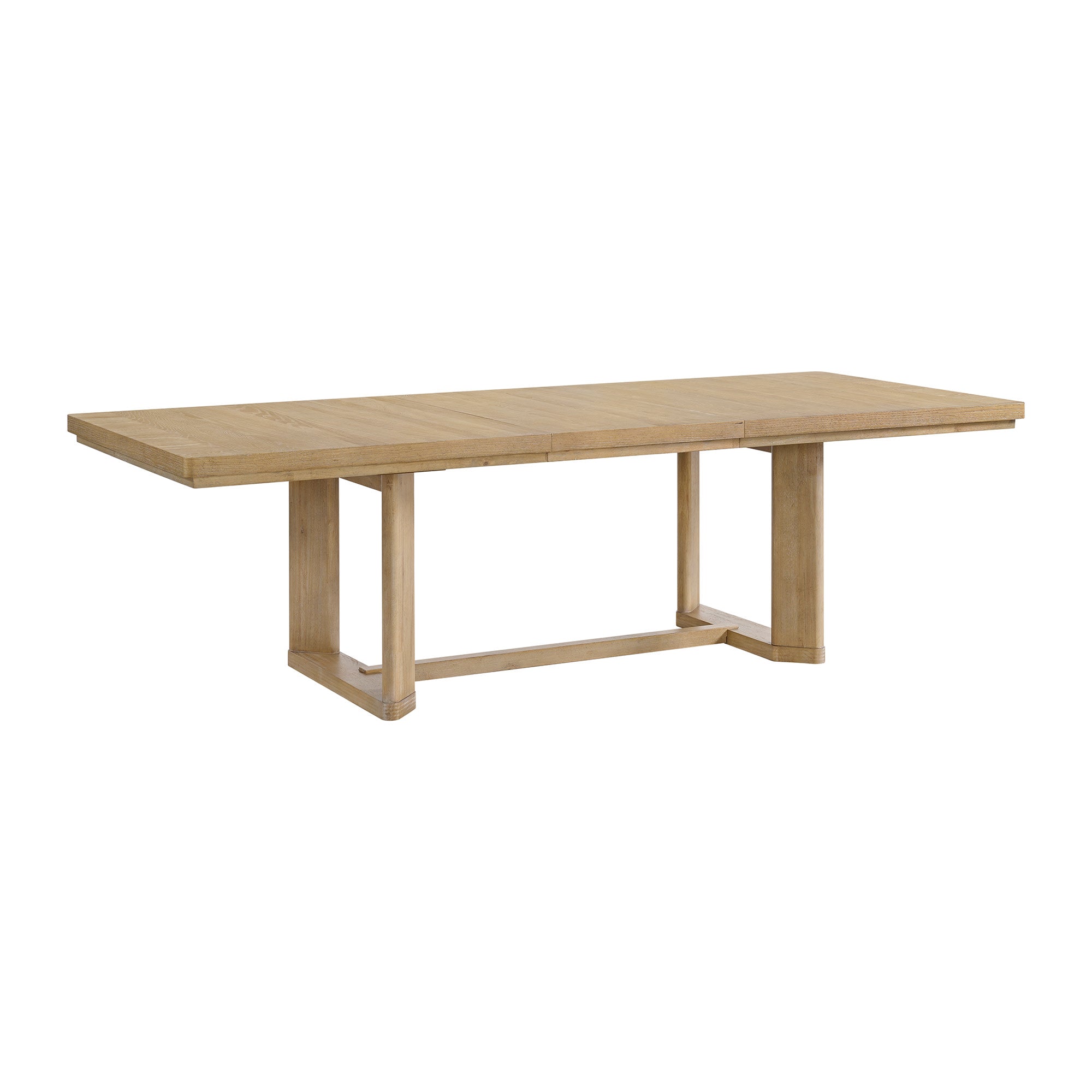 Extendable Trestle Dining Table with Leaf