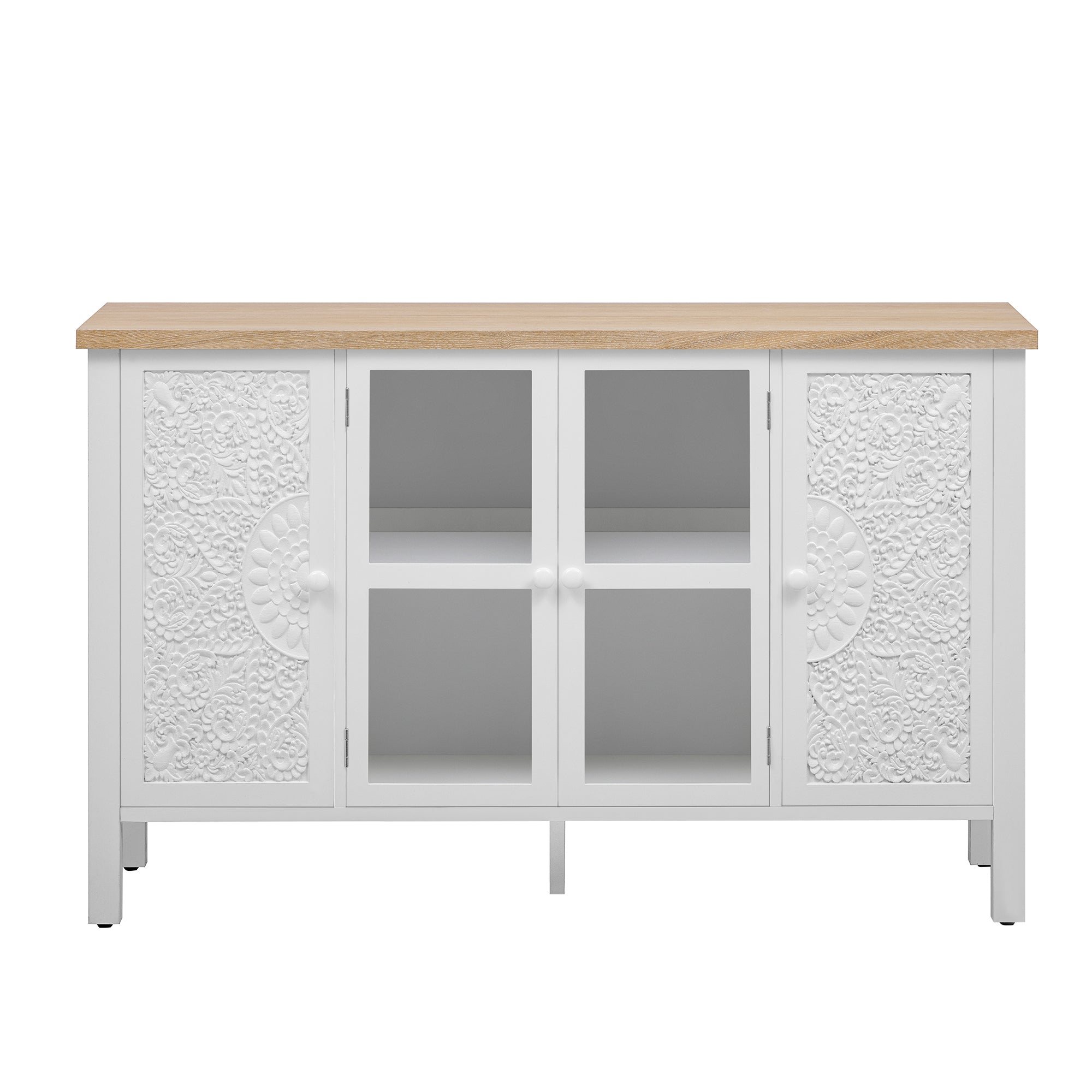 Carved Wood TV Stand