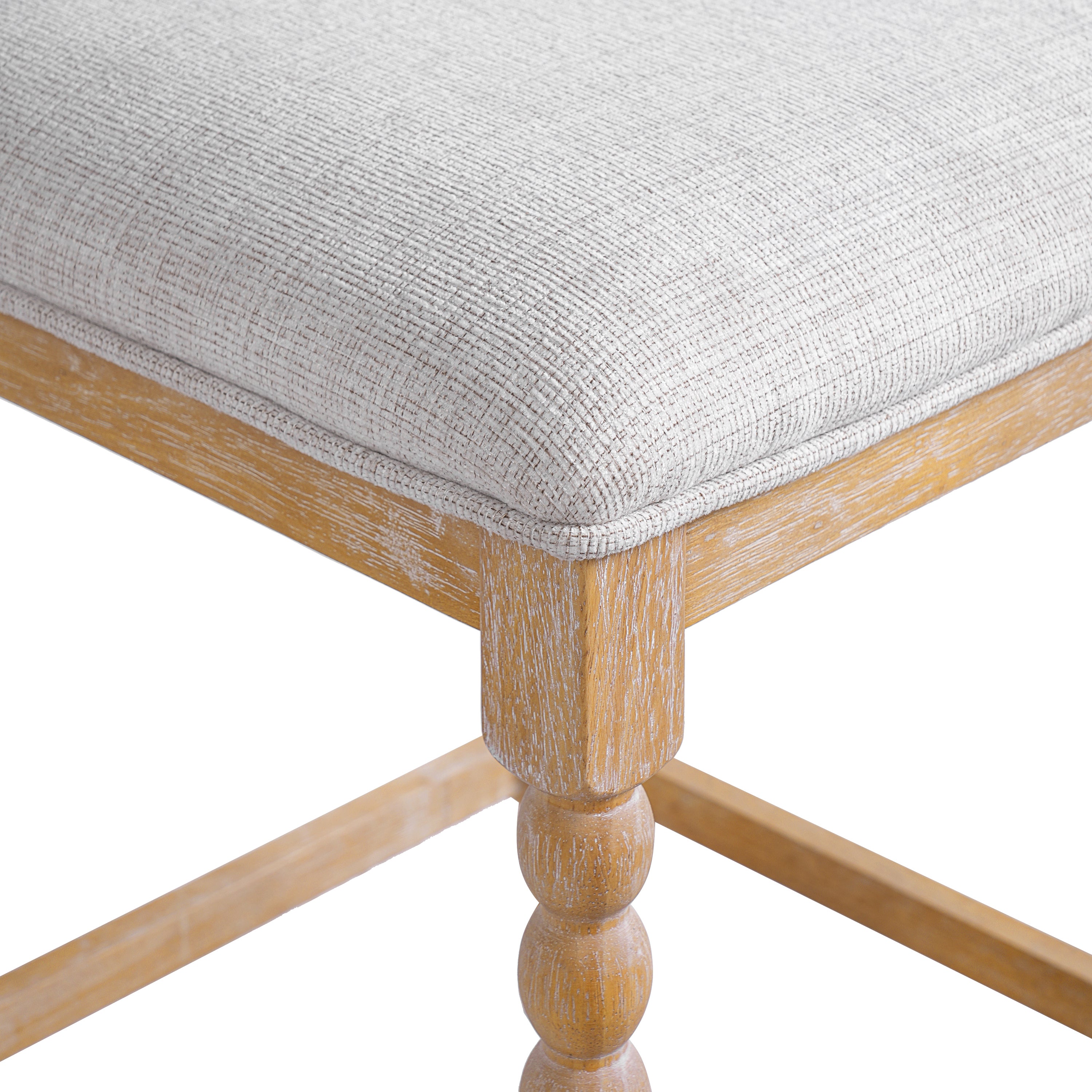 French Country Backless Bobbin Leg Counter Stool