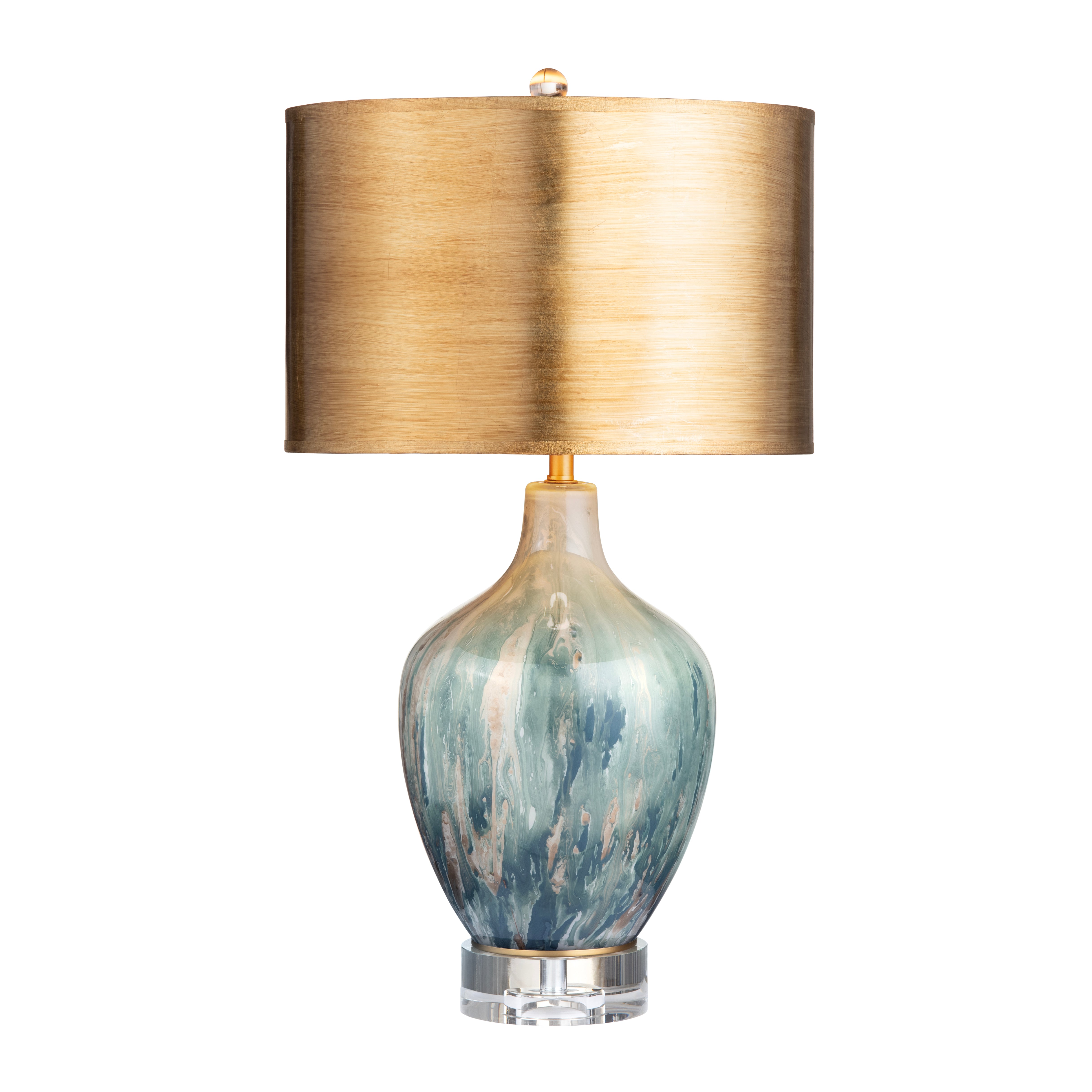 Glass Table Lamp With Shade