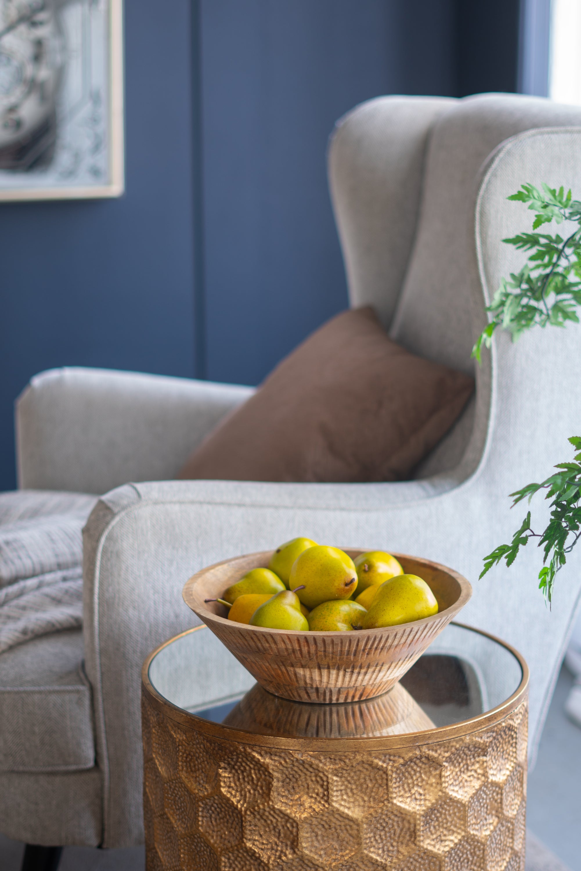 Mango Wood Round Decorative Bowl