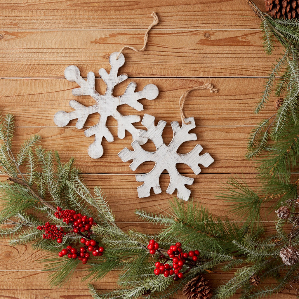 White-Washed-Wooden-Snowflake-Ornament-(set-of-12)-White-Decor
