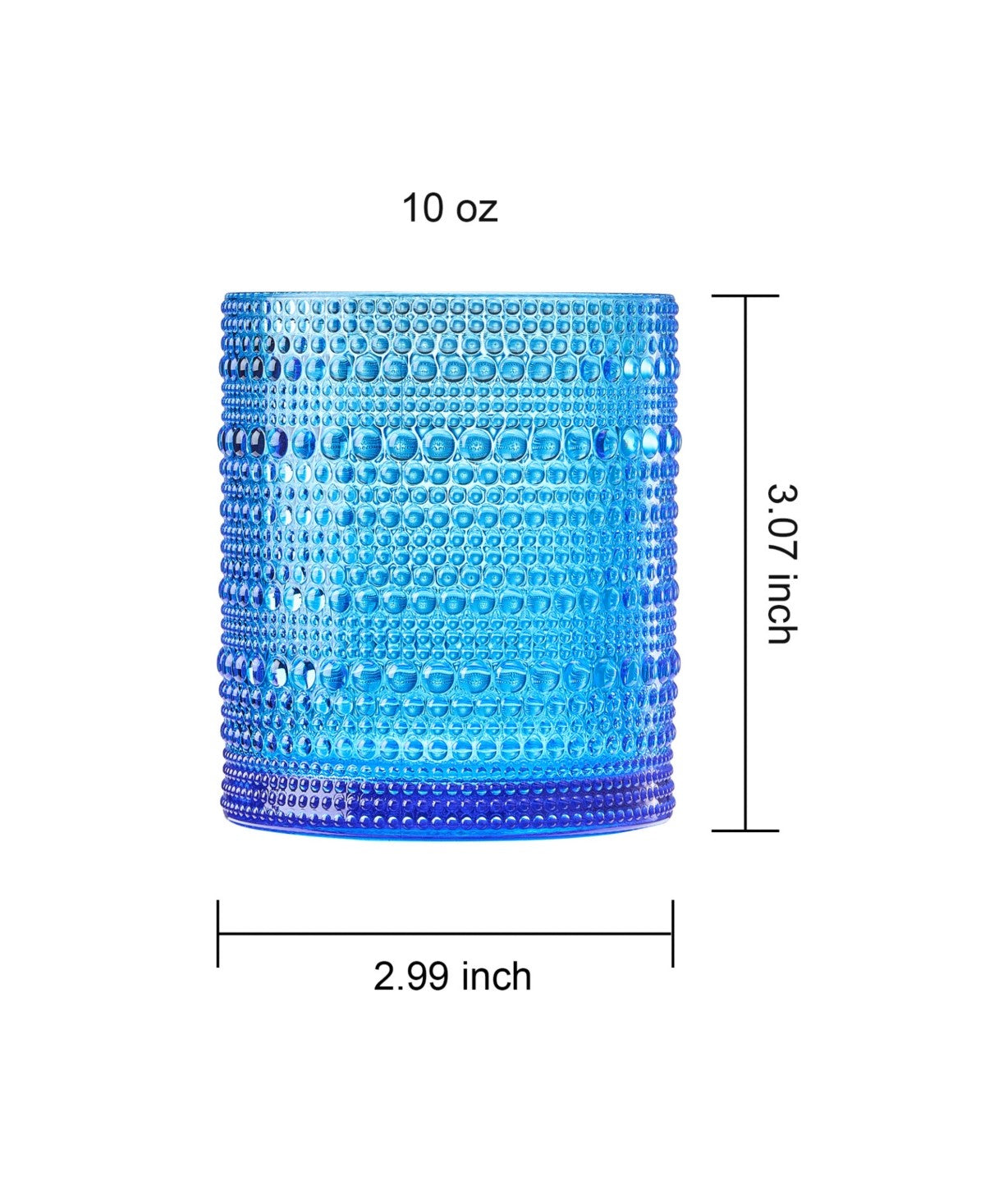 Summer Breeze Hobnail Acrylic Reusable Glasses Set of 6