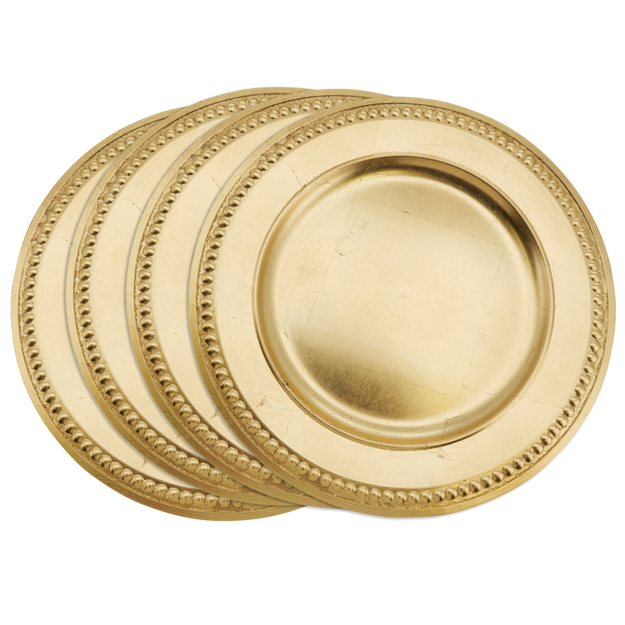 Bead Dot Design Decorative Charger, Set of 4