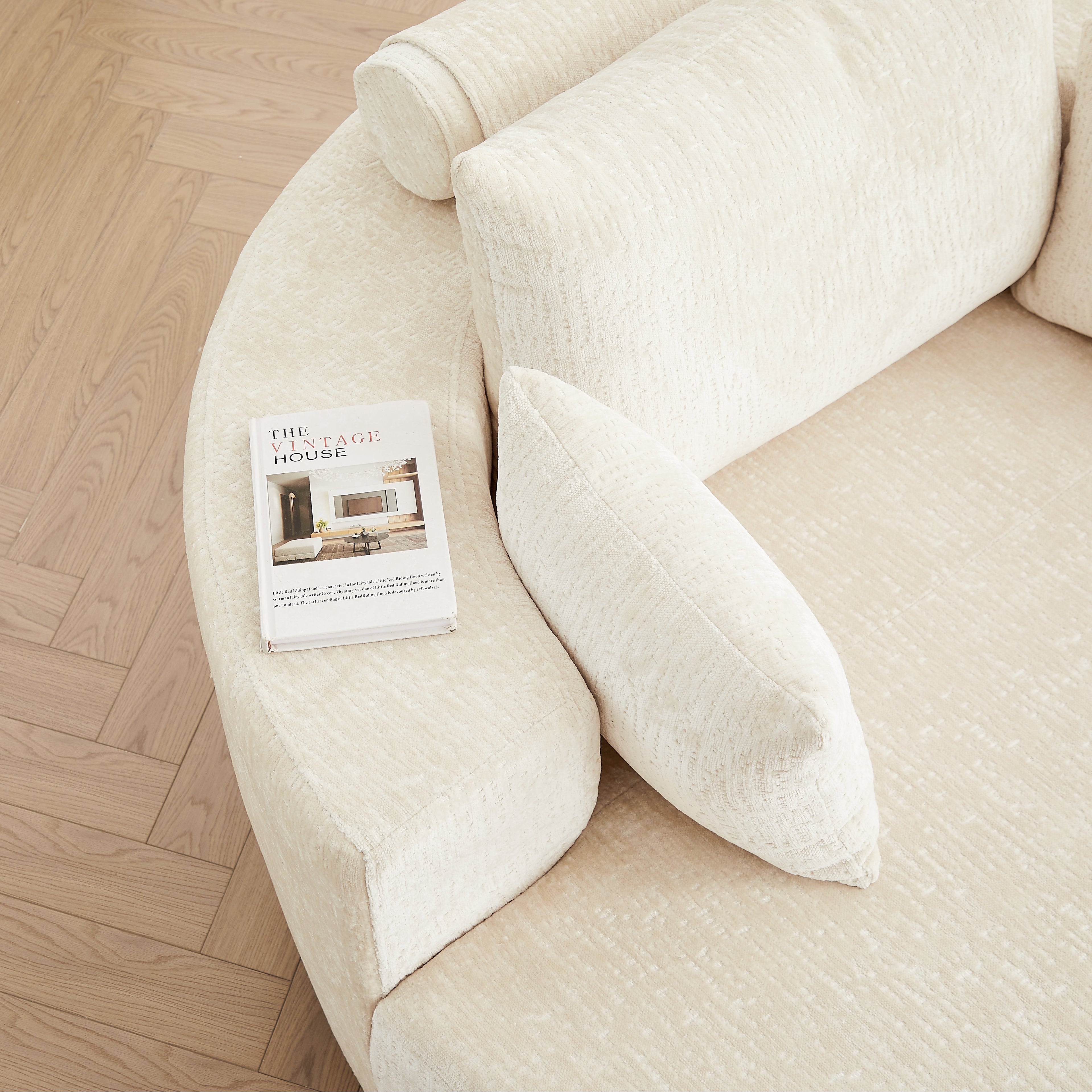 Oversized Chenille Swivel Lounge Chair
