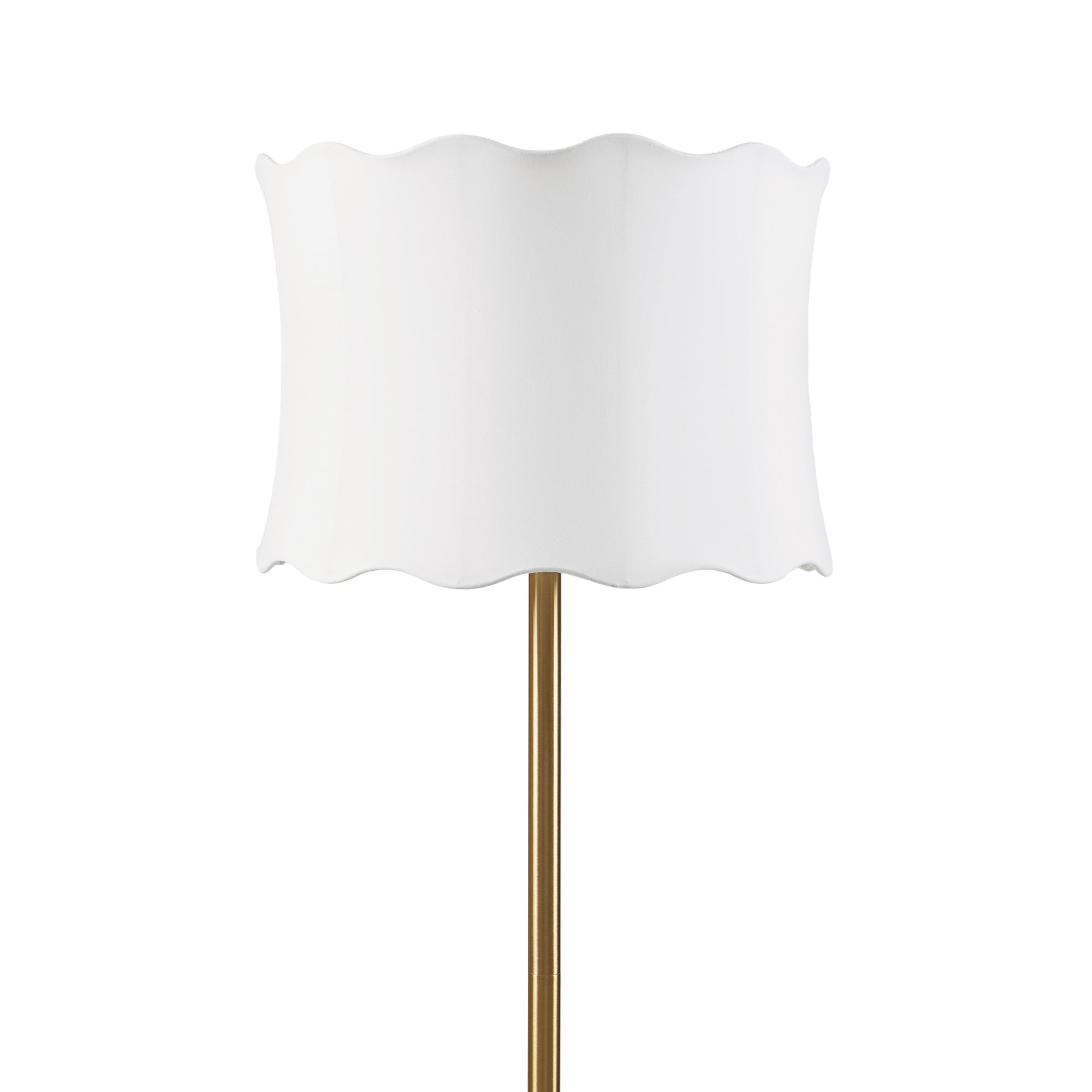 Textured Ceramic Floor Lamp with Fluted Fabric Shade