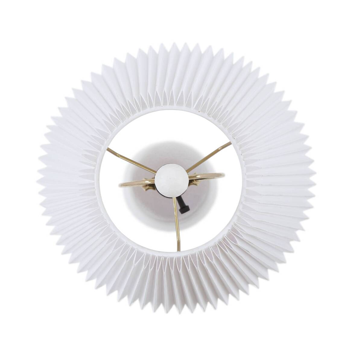 Ceramic Table Lamp with Fluted Fabric Shade