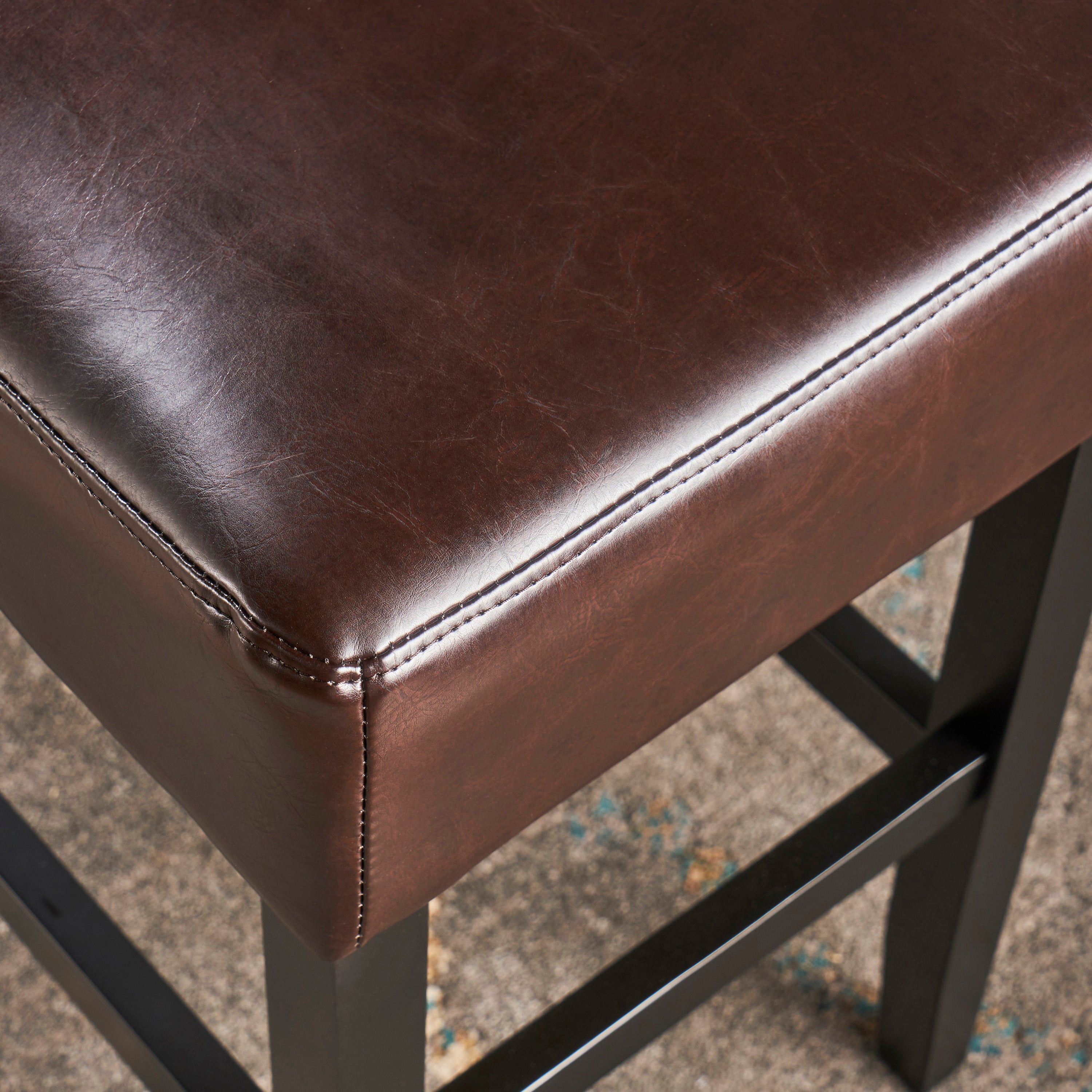 26" Saddle Counter Stools, Set of 2
