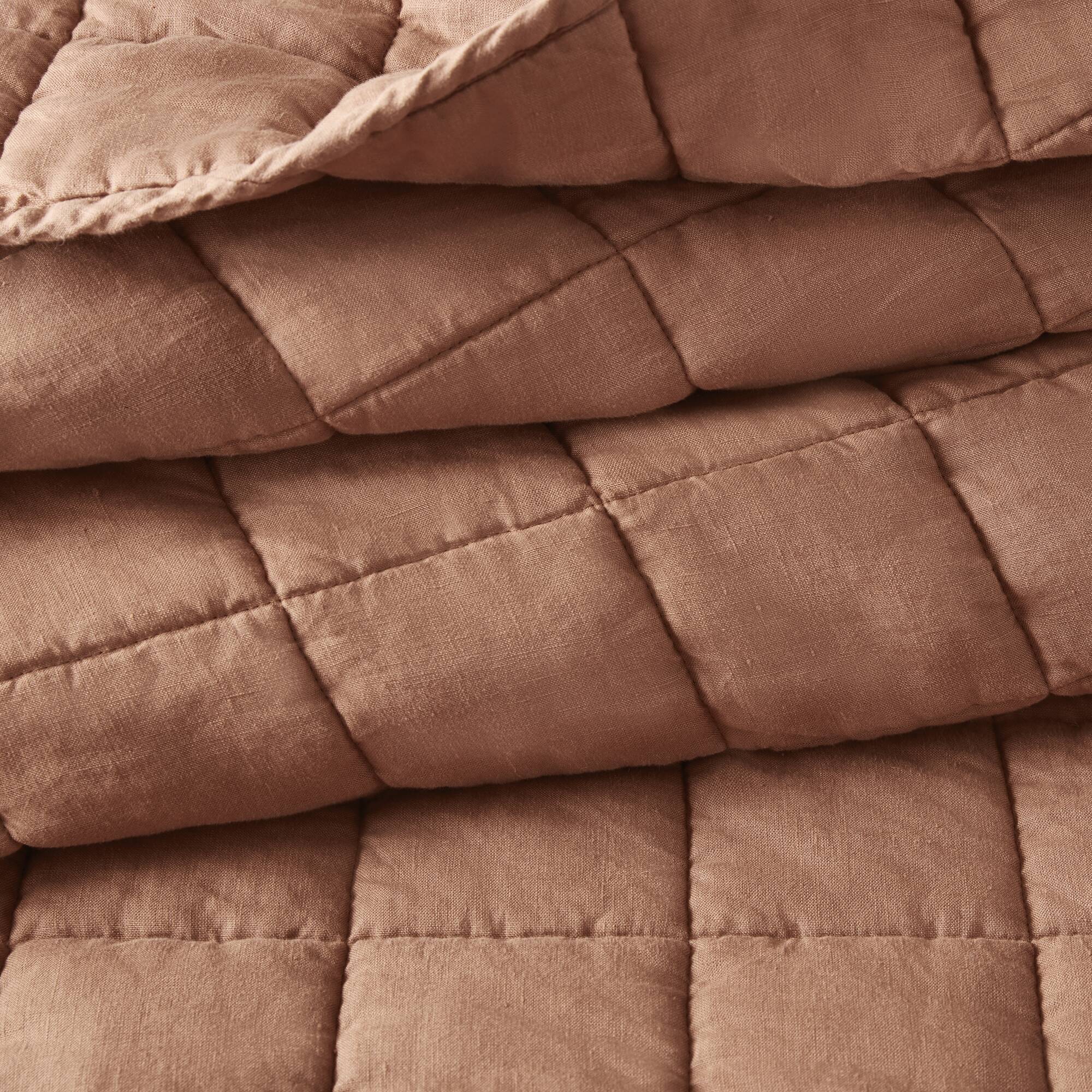 3 Piece Garment Washed French Linen Quilt Set