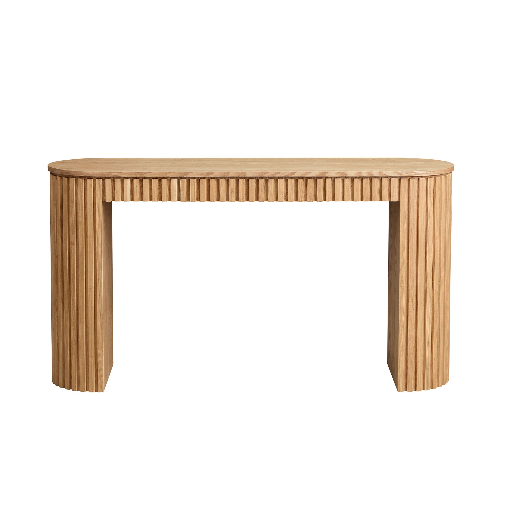 Mariposa Console Table with Drawer and Unique Vertical Stripe Design