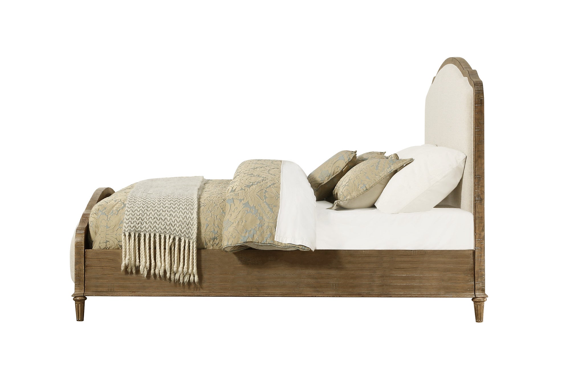 Cerulean Upholstered Bed with Headboard