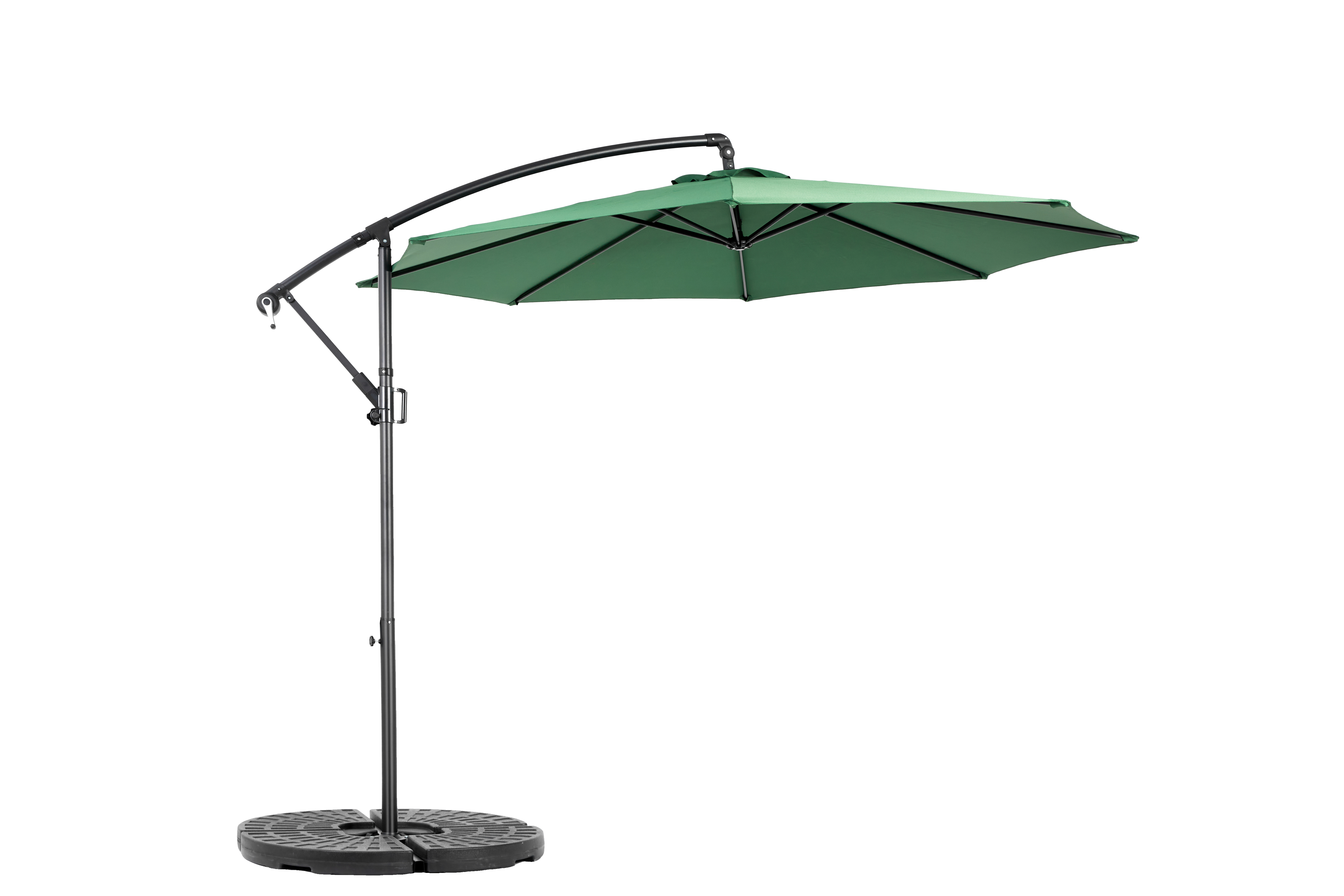 10' Offset Hanging Market Patio Umbrella w/Easy Tilt Adjustment, Base Not Included