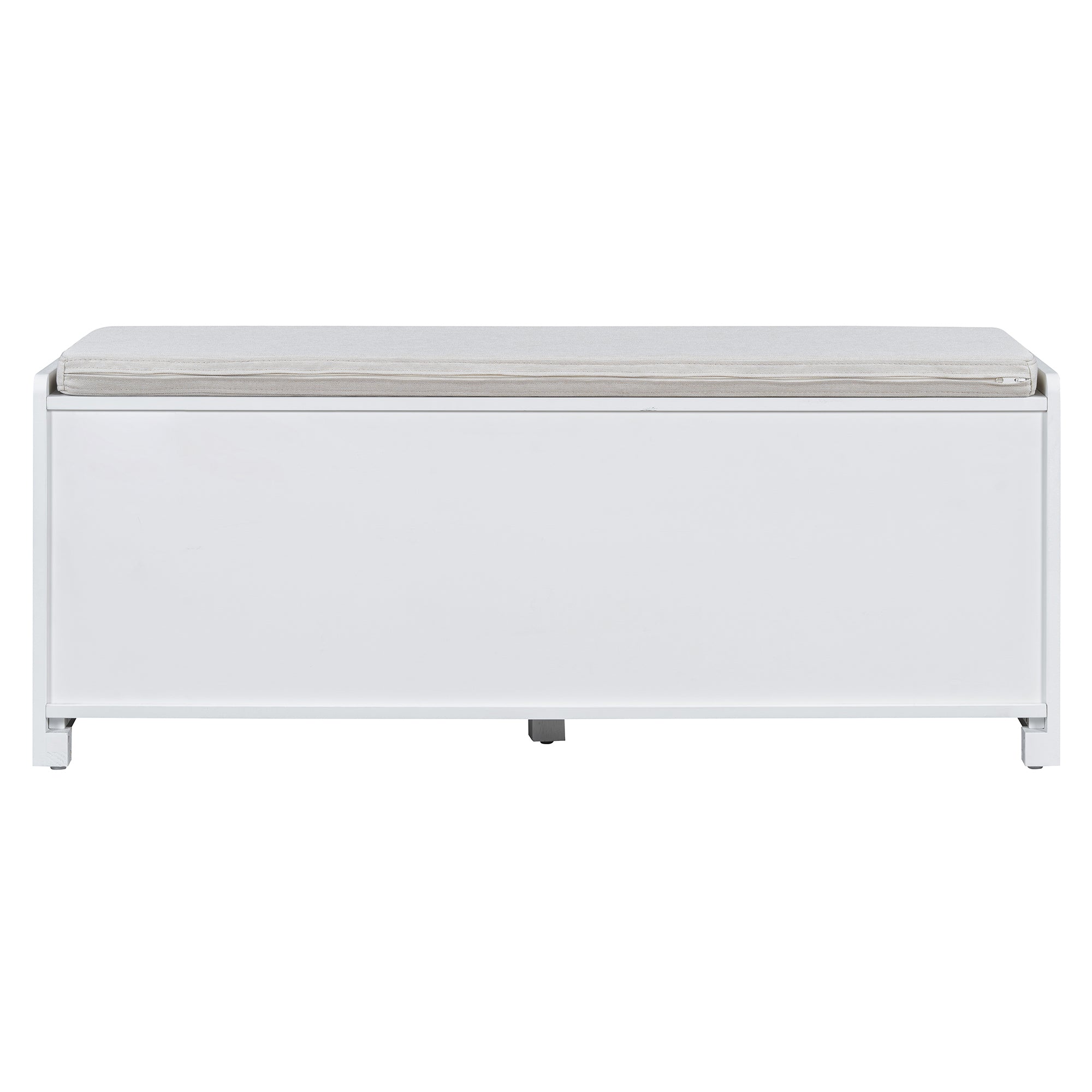 Storage Bench with Rattan Doors