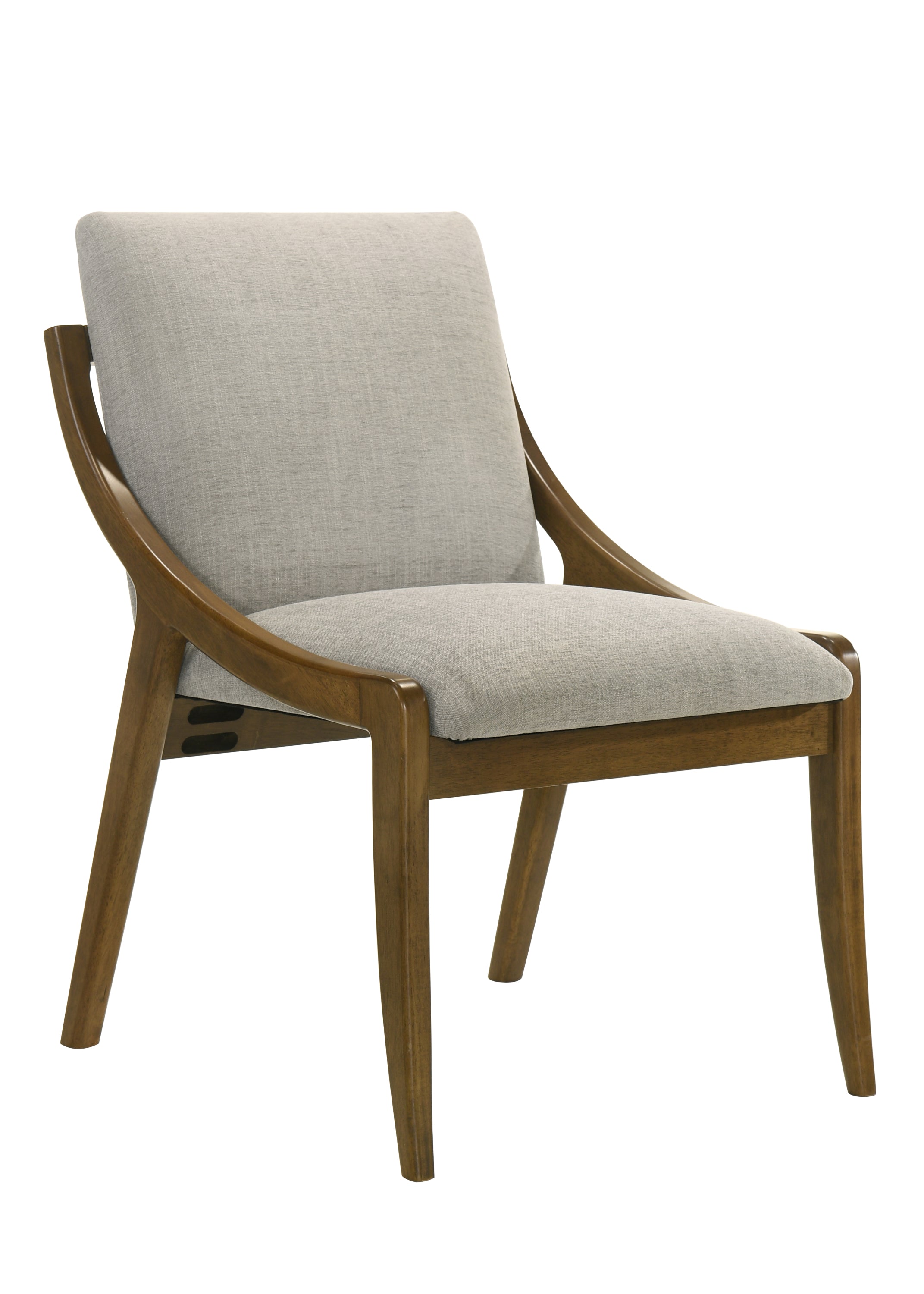 Danzel Gray Chenille & Vintage Oak Side Chair, Set of 2